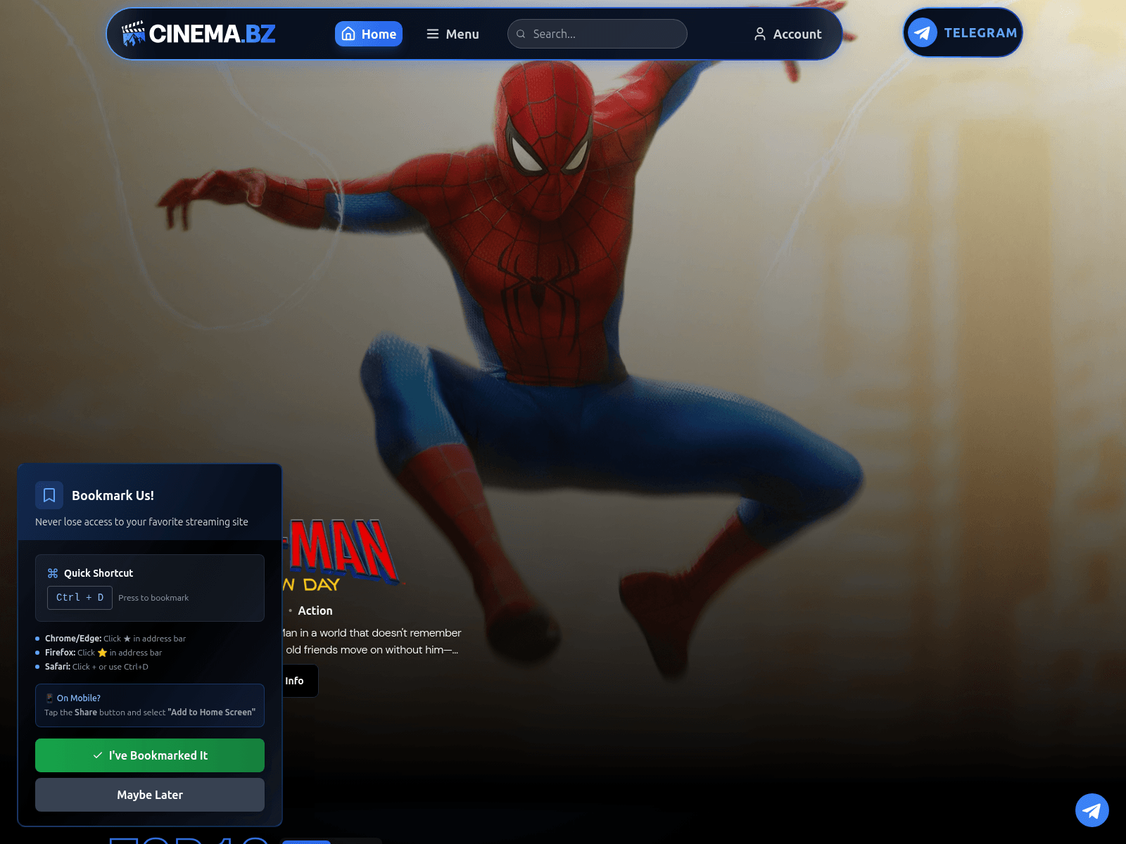 Screenshot of cinema.army