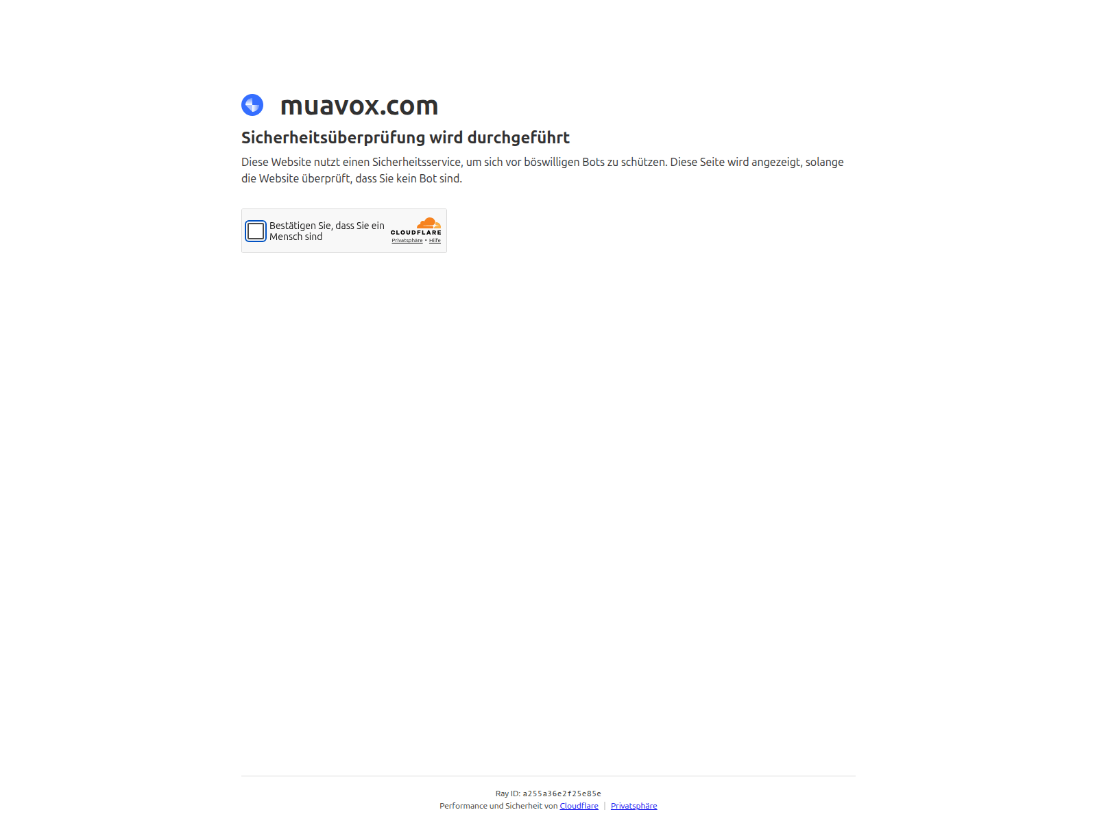 Screenshot of muavox.com