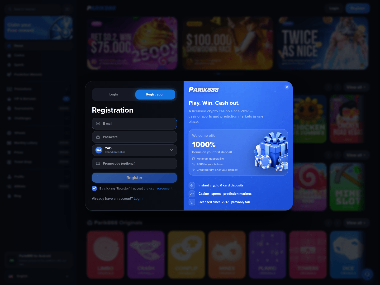 Screenshot of parik888.com