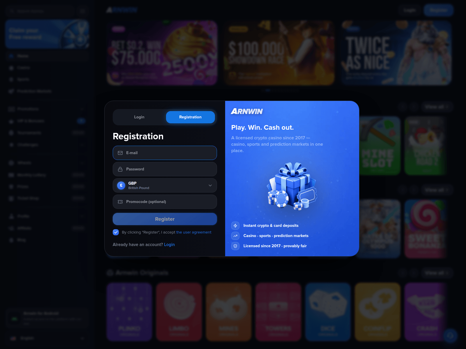 Screenshot of arnwin.com