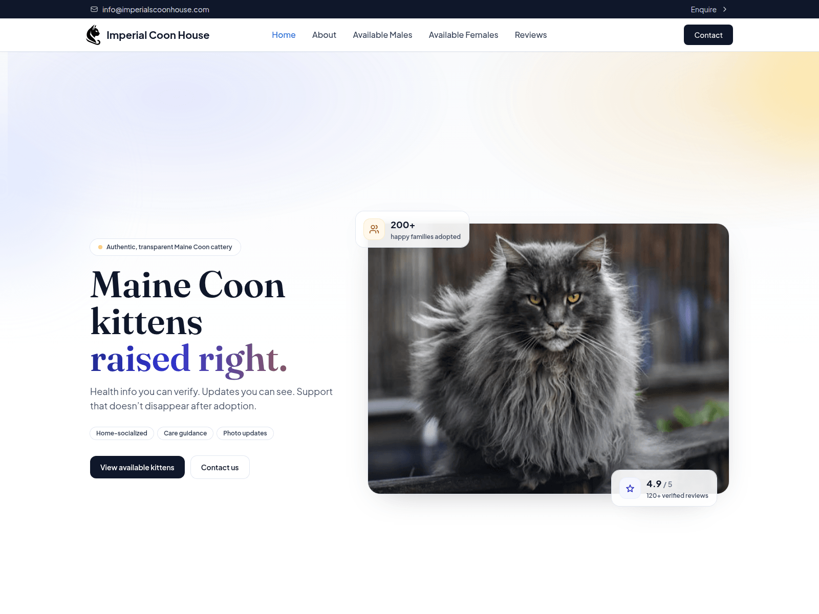 Screenshot of imperialscoonhouse.com