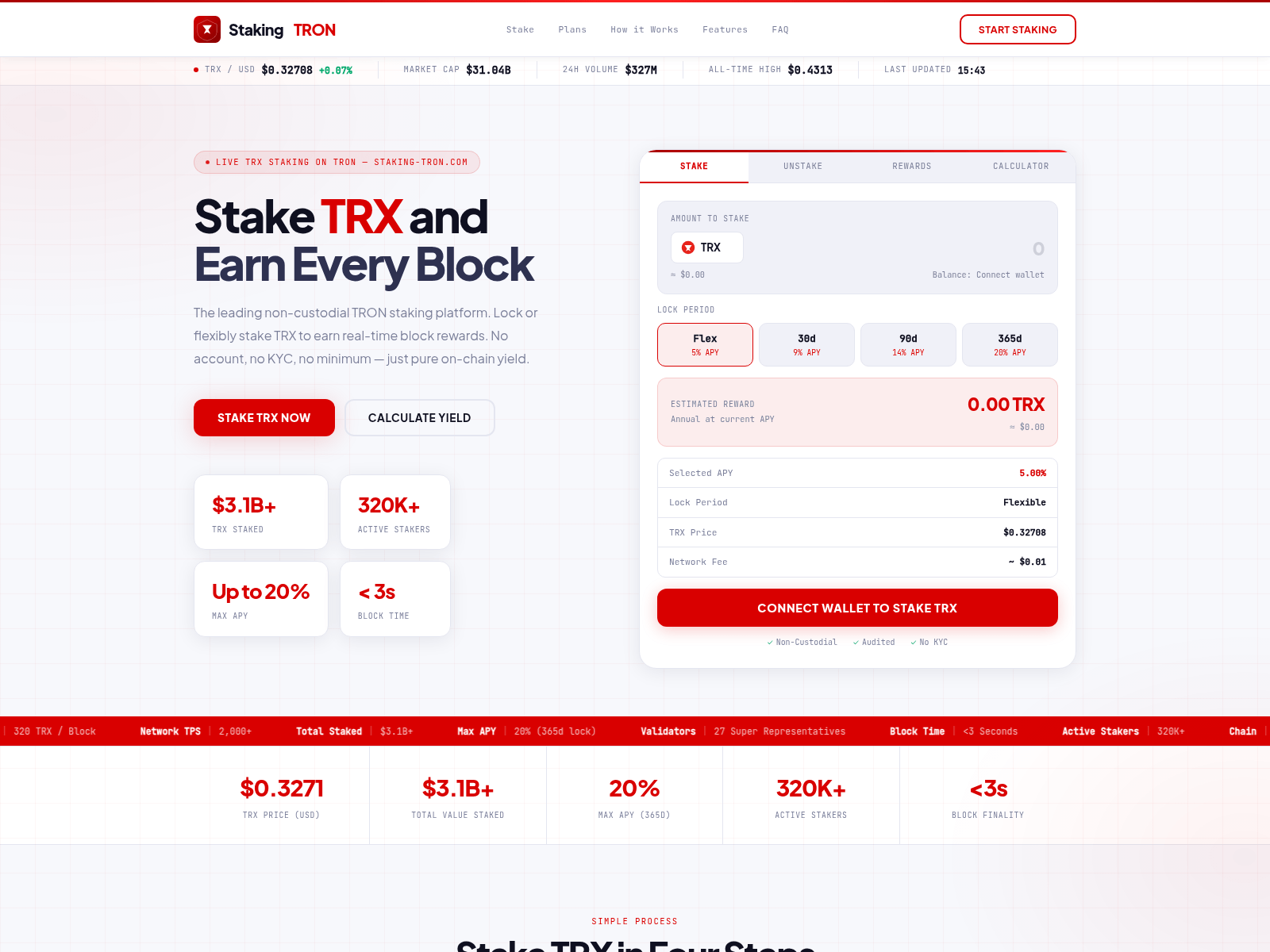 Screenshot of staking-tron.com