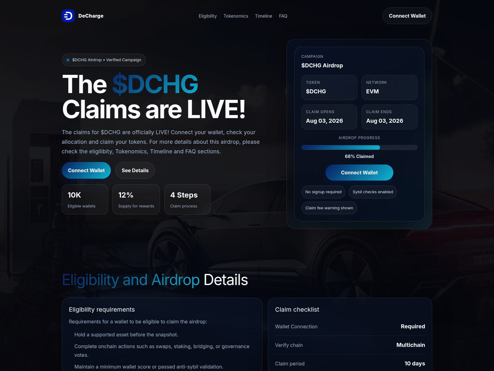 Screenshot of dechargenetwork.xyz