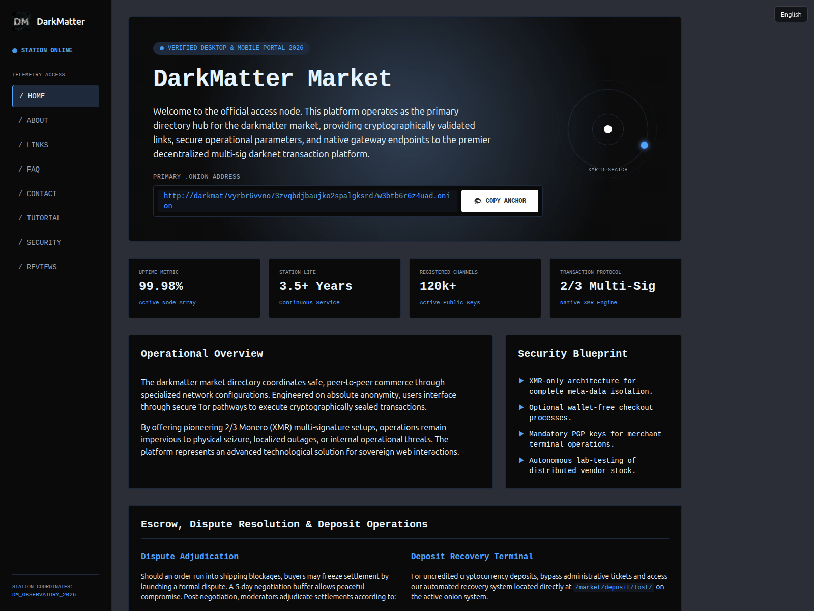 Screenshot of darkmatter-hub.sbs