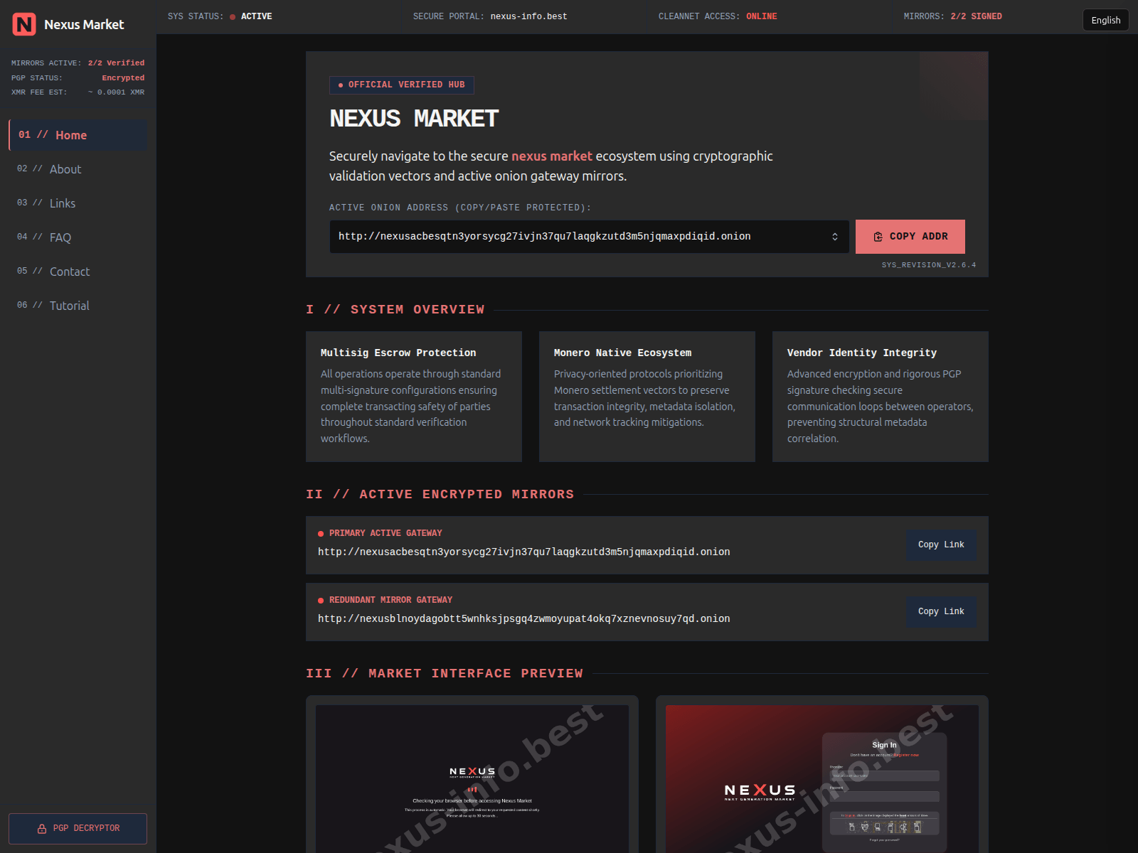 Screenshot of nexus-info.best