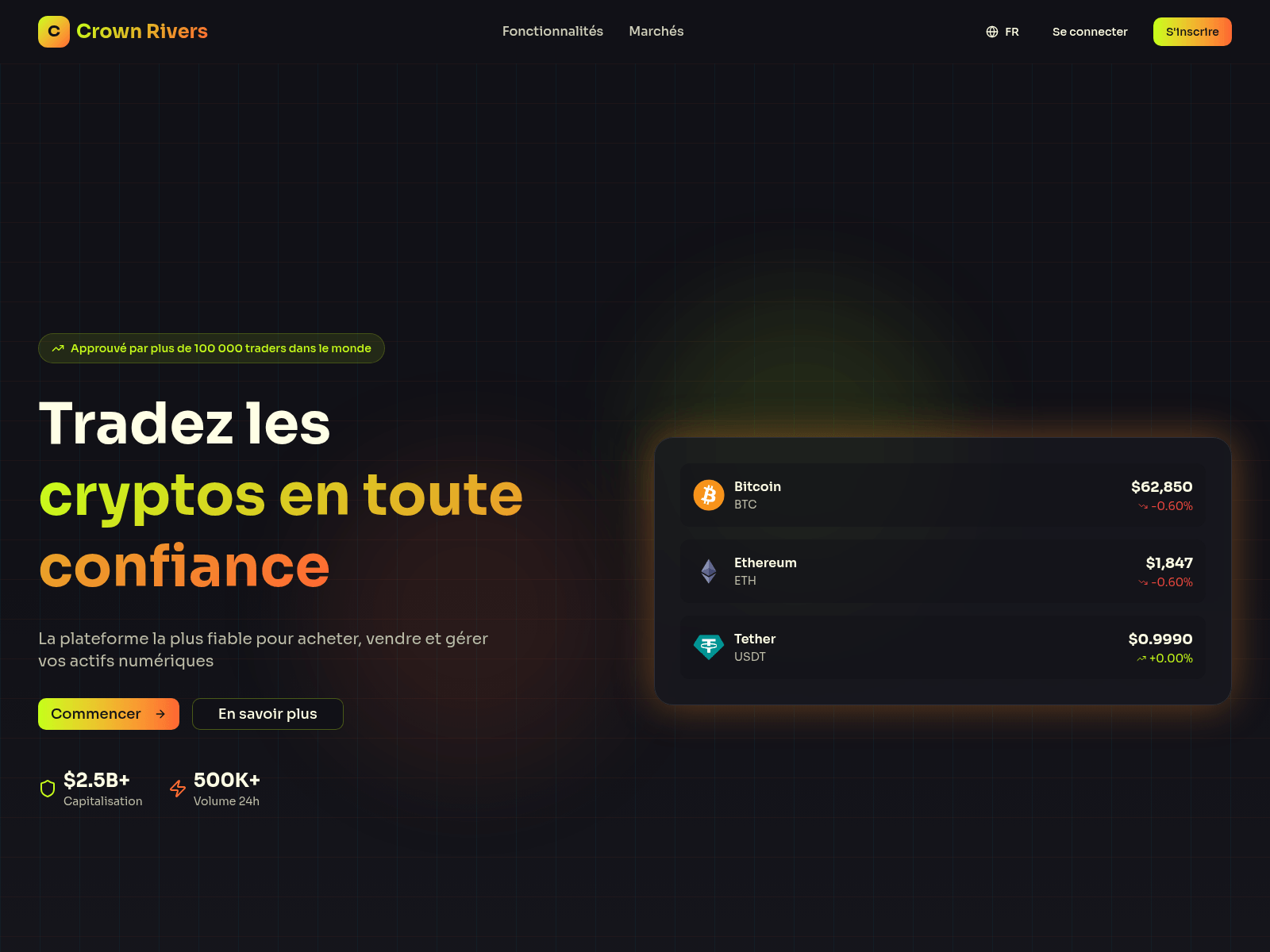 Screenshot of crownsrivers.com