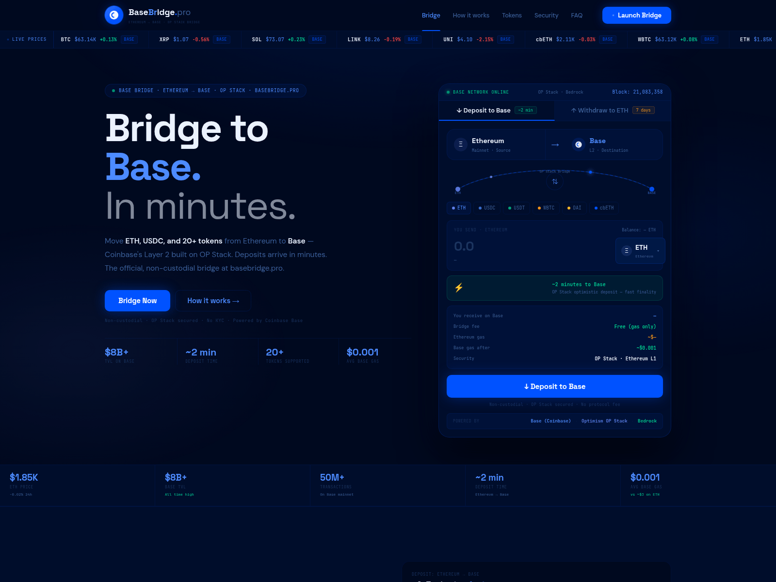 Screenshot of basebridge.pro