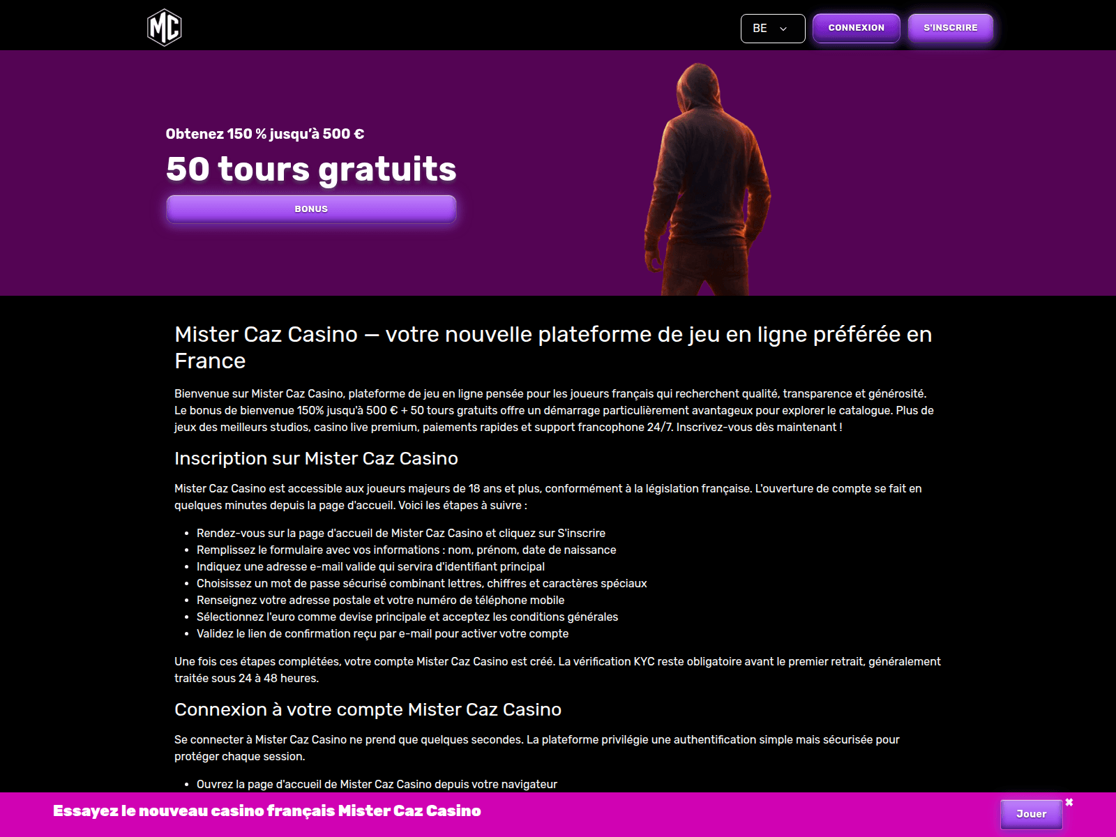 Знімок екрана mister-caz-casino.com