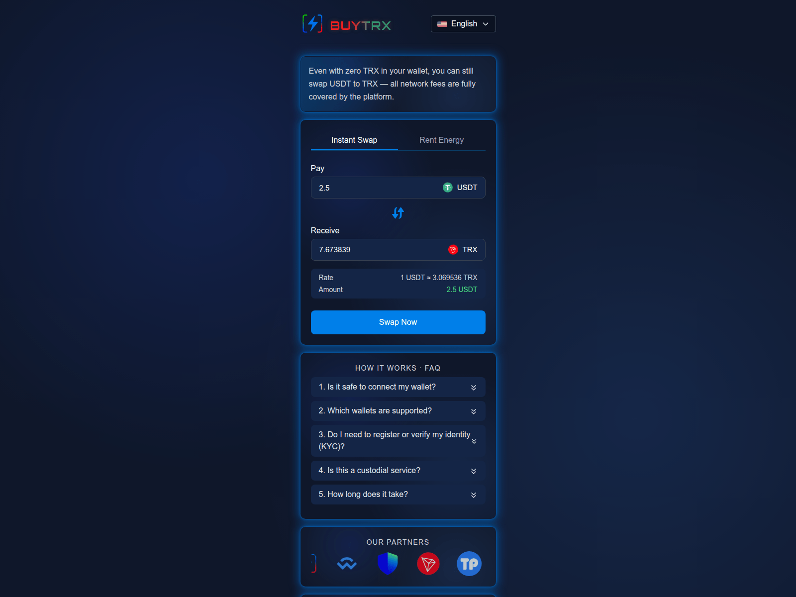 Screenshot of get-tron.org