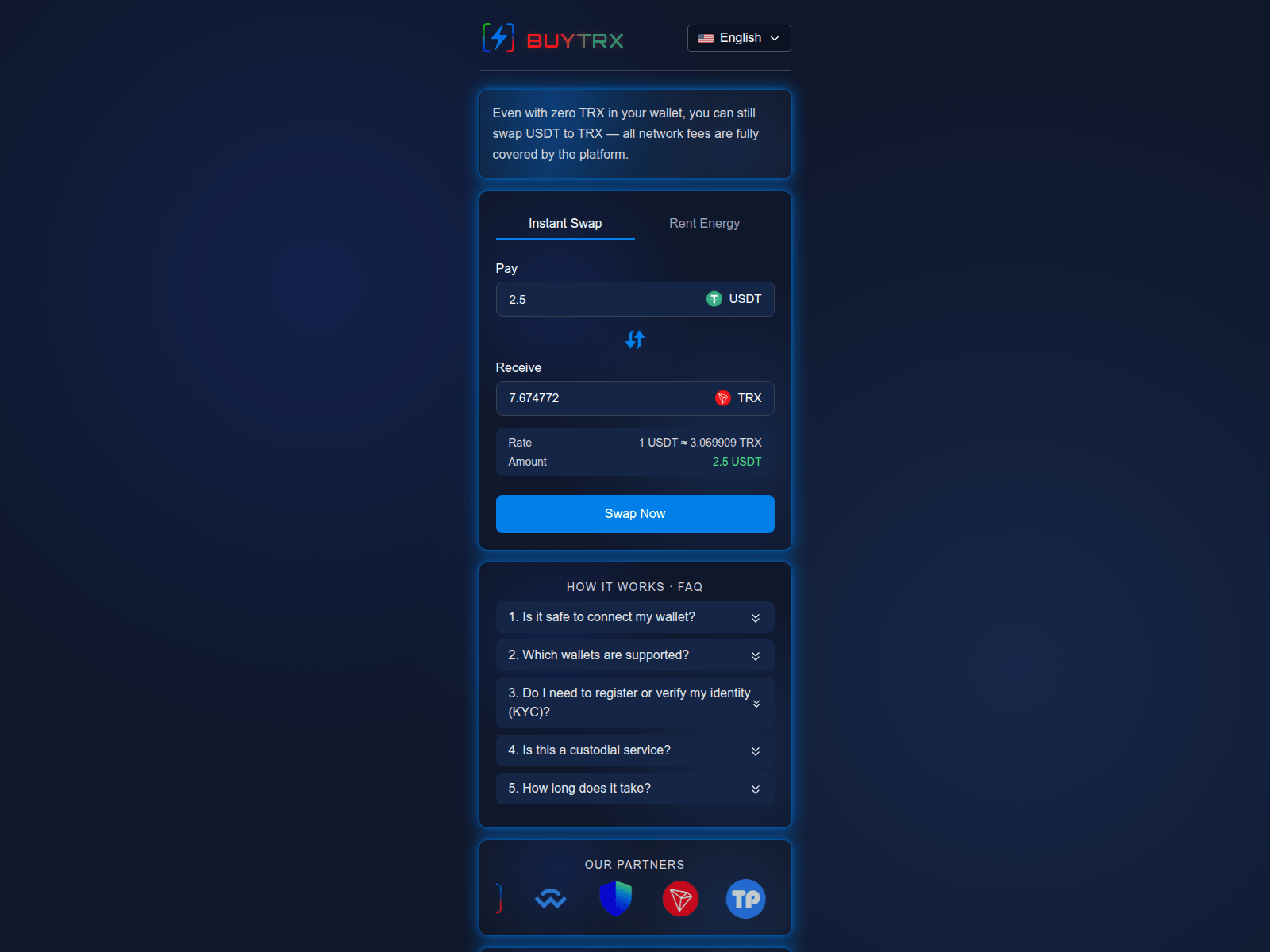 Screenshot of buytrx.pro