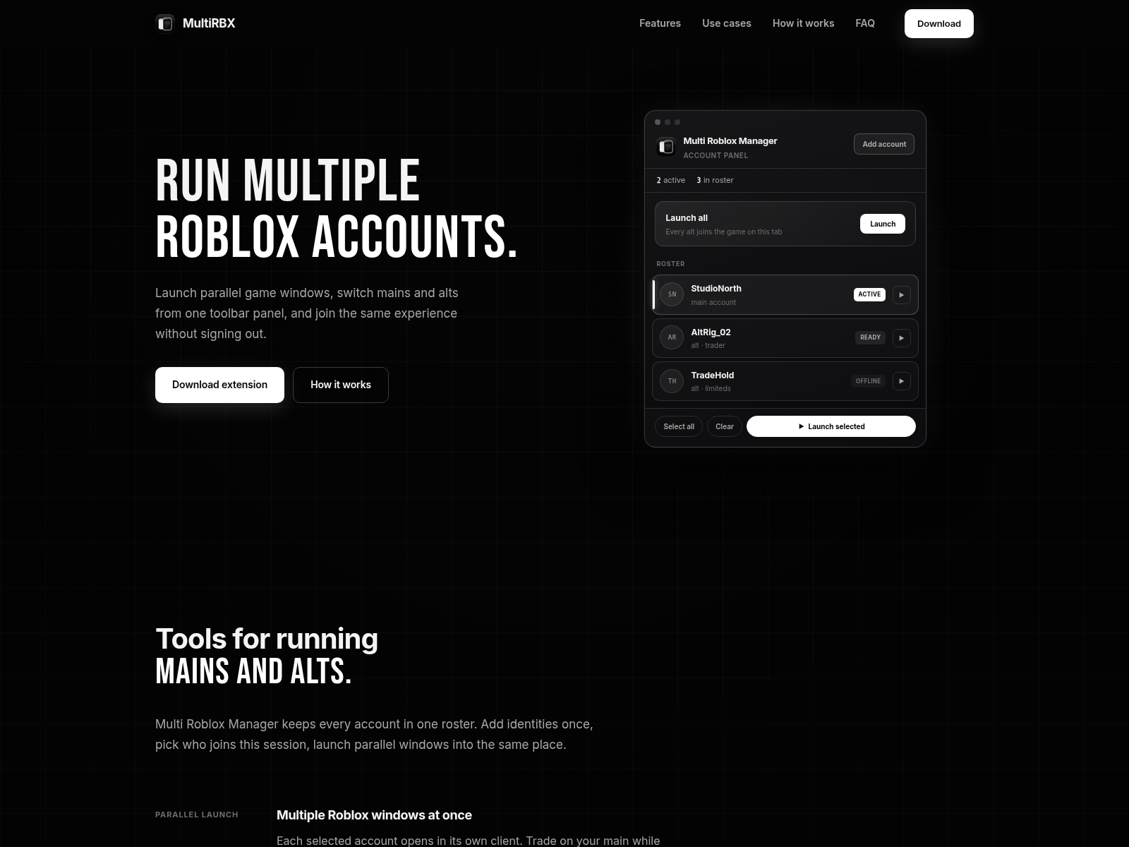 Screenshot of multirbx.at