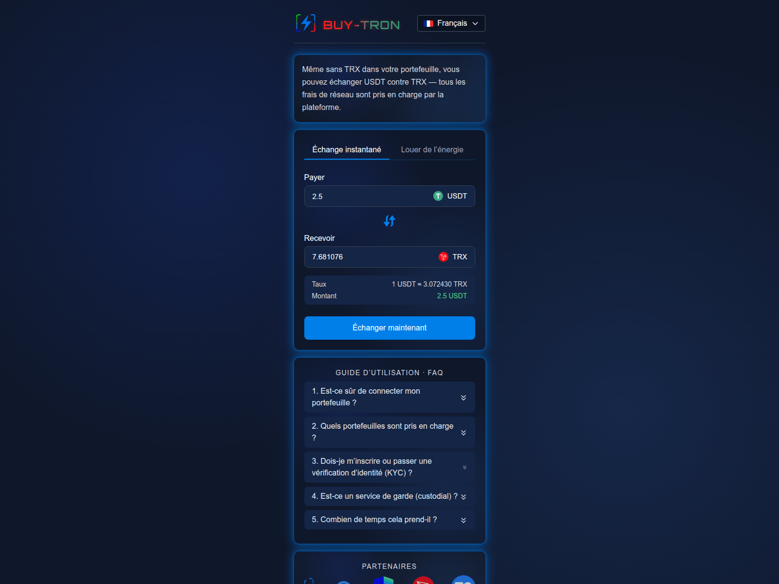 Screenshot of buy-tron.link