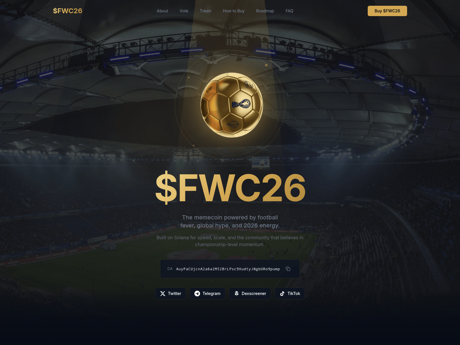 Screenshot von fwc26coin.com