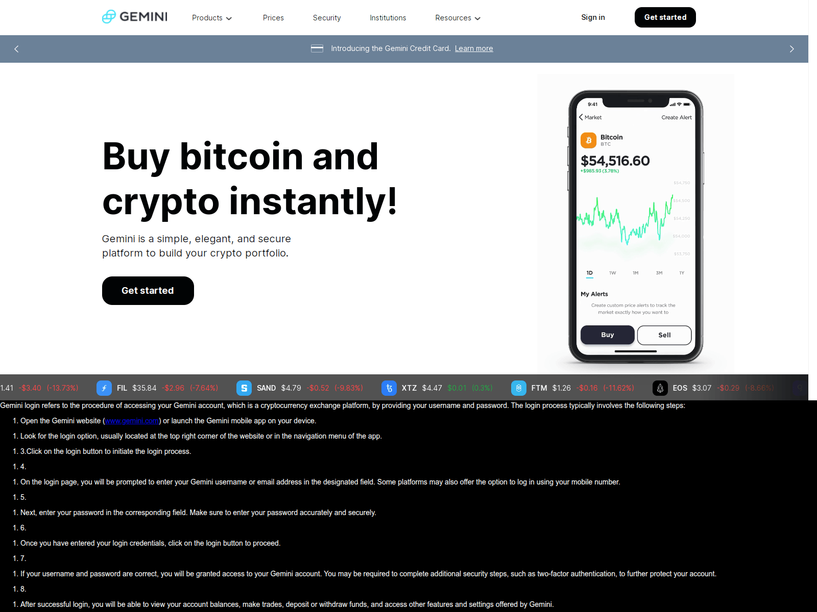 Screenshot of geminzilogin.webflow.io