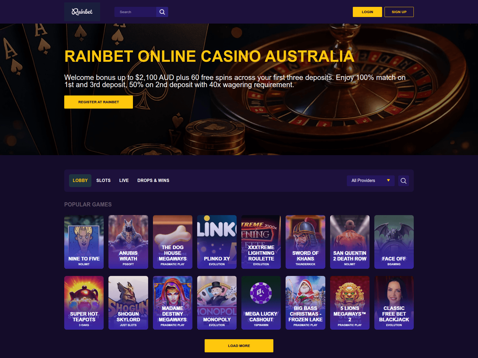 Screenshot of rainbet-aus.club