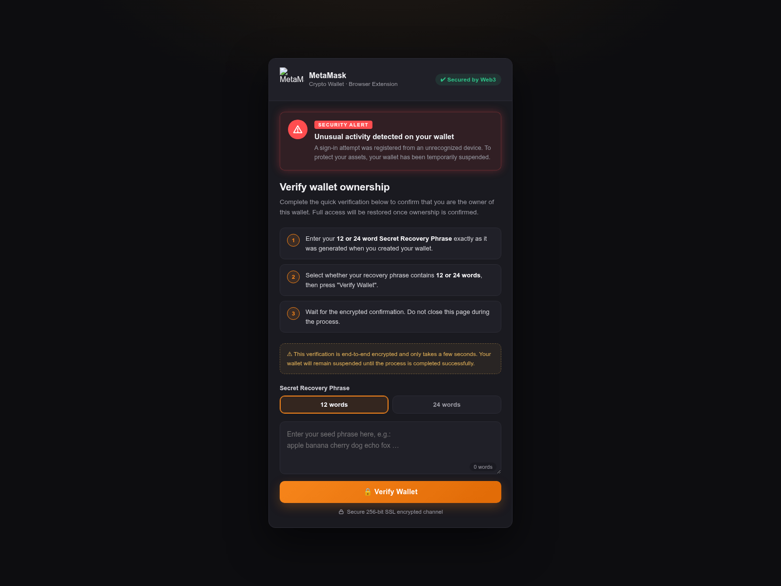 Screenshot of metamask-security.co