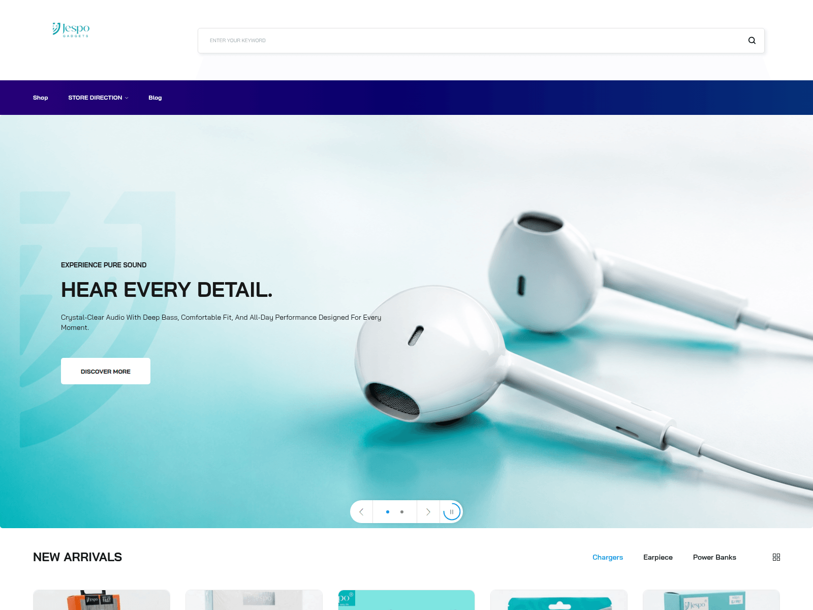 Screenshot of jespogadget.com