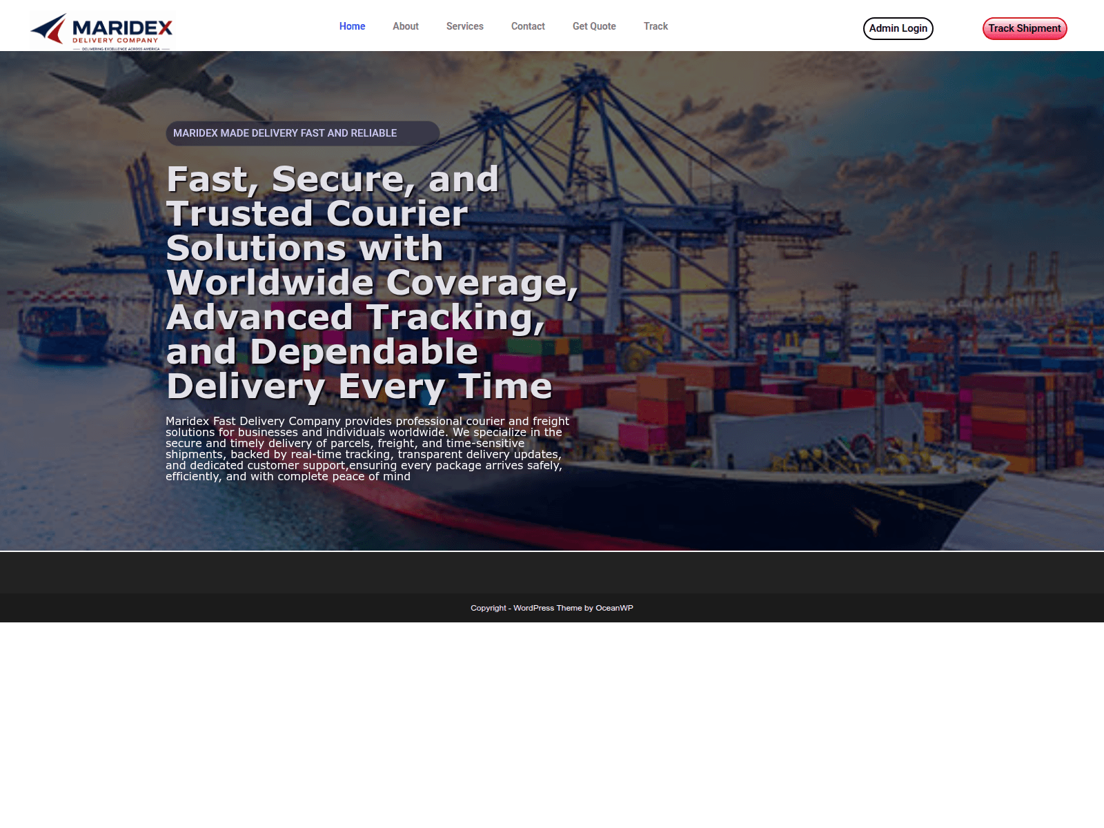 Screenshot of maridexfastdelivery.com