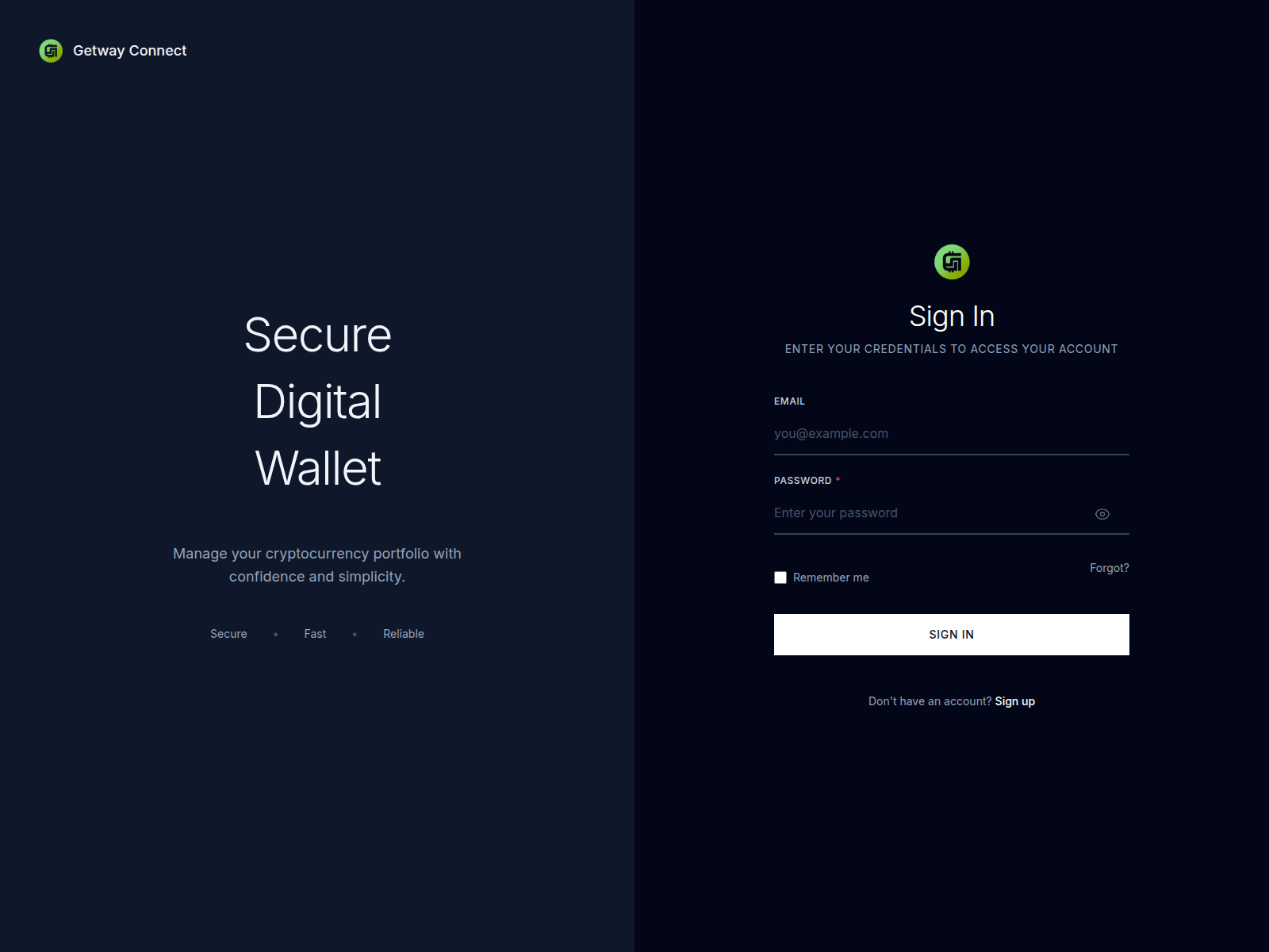 Screenshot of secure.getwayconnect.com