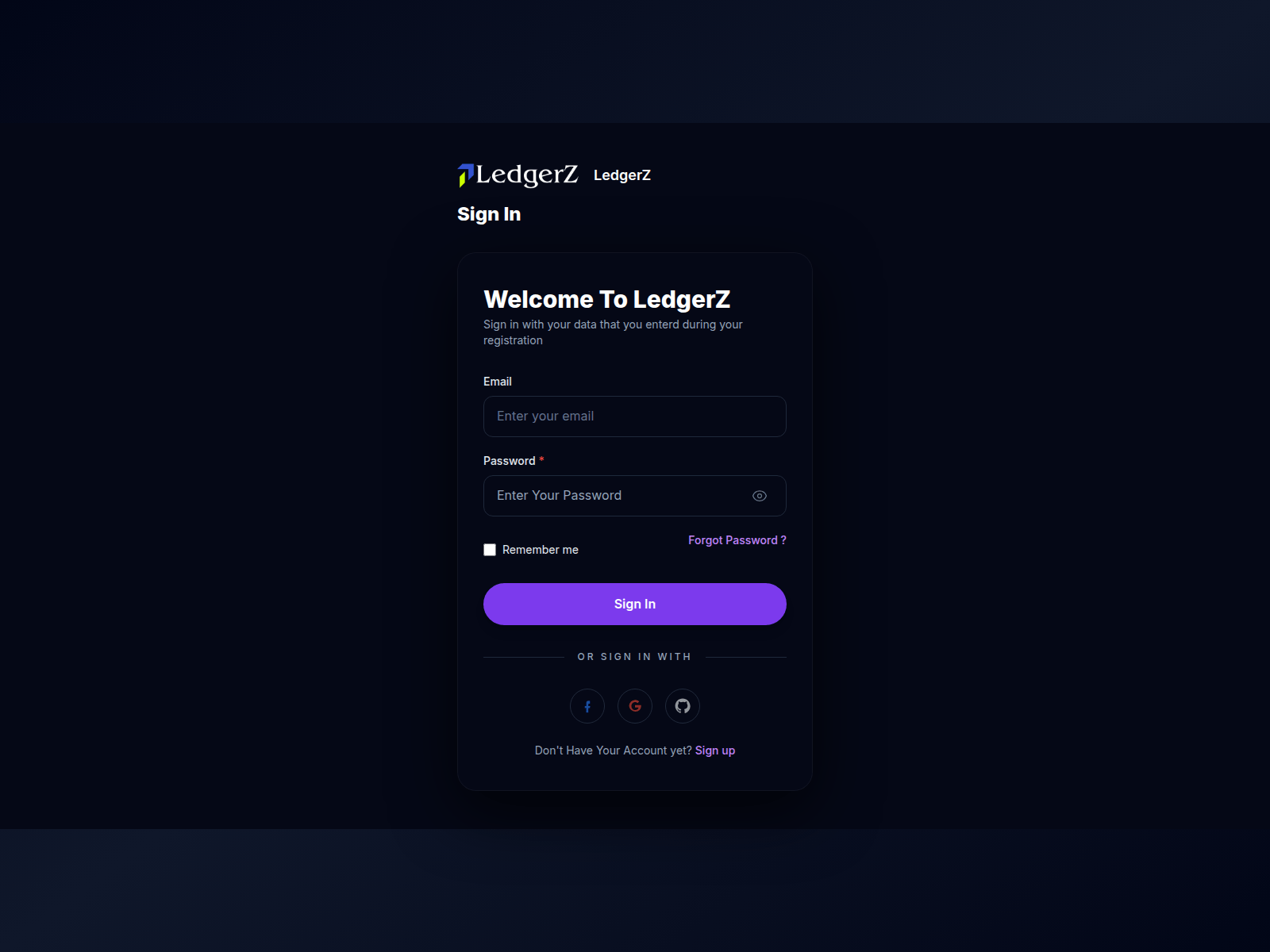 Screenshot of secure.ledgerz.net