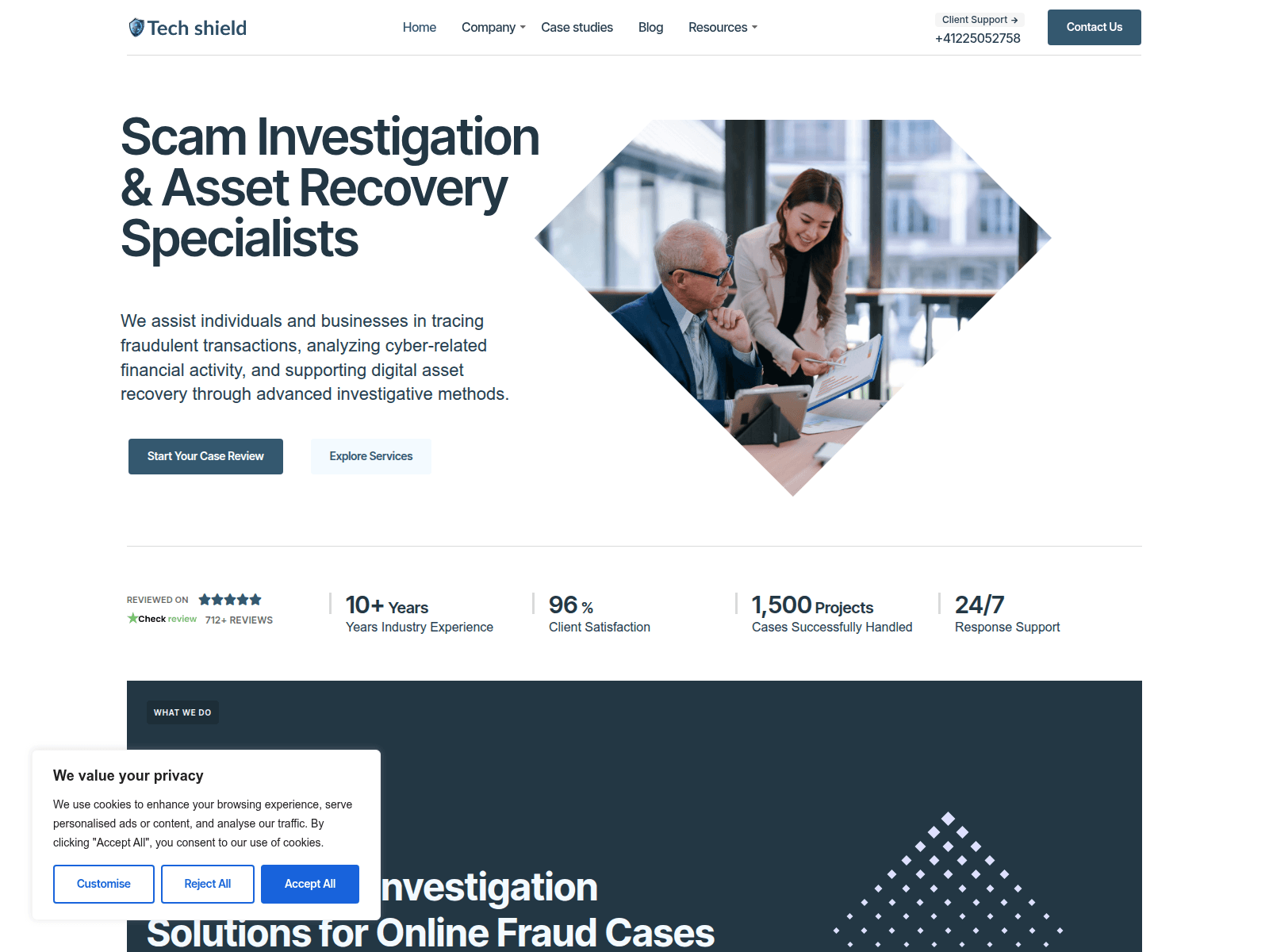 Screenshot of tech-shield.org