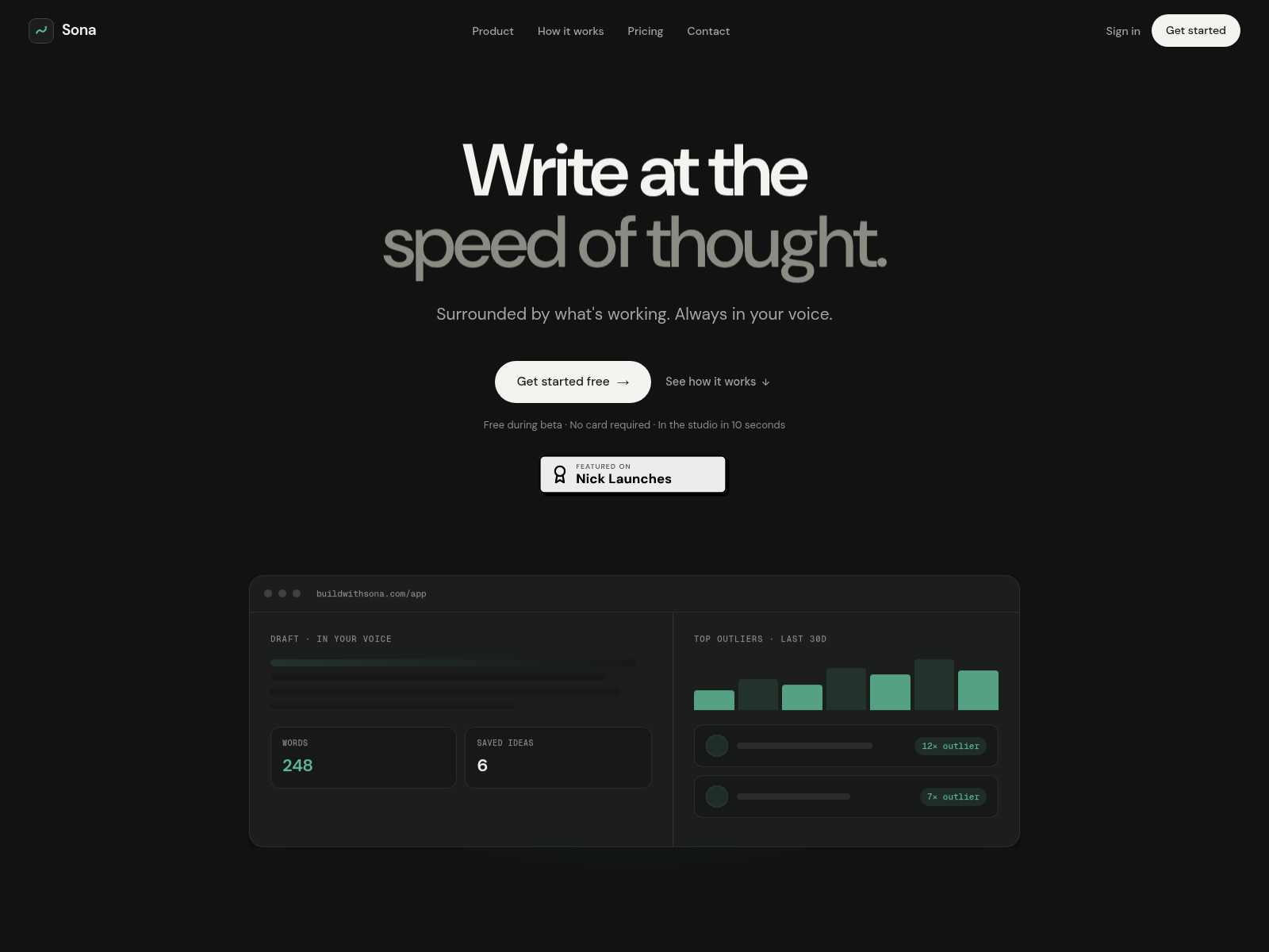 Screenshot of buildwithsona.com