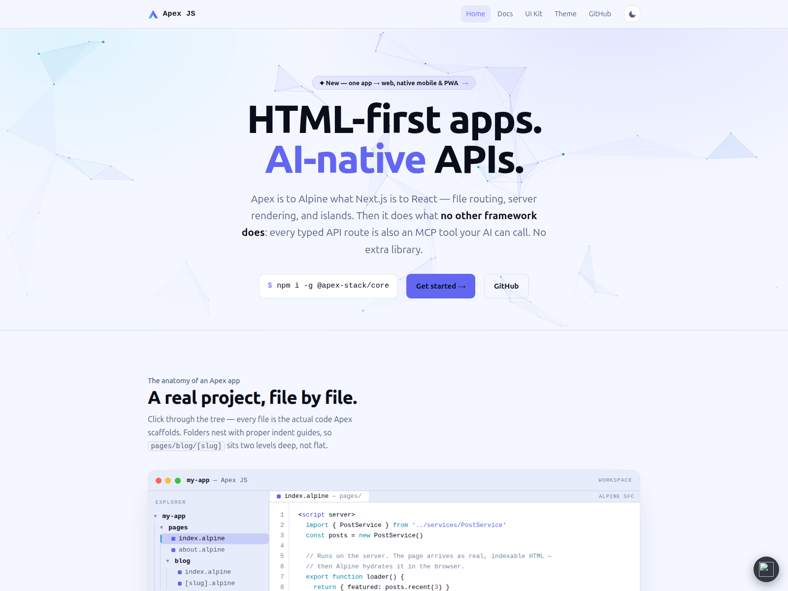 Screenshot of apexjs.site