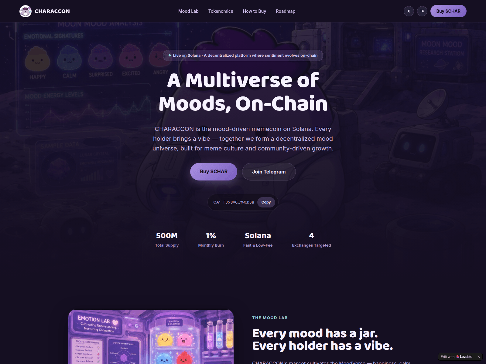 Screenshot of characoon.xyz