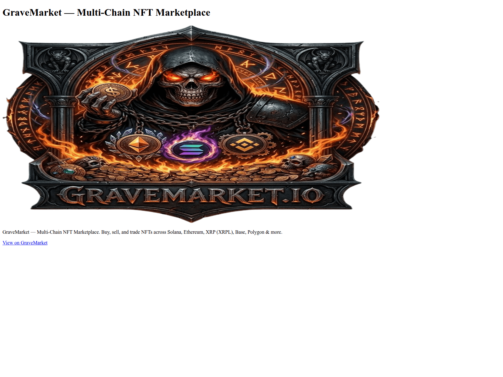 Screenshot of gravemarket.io