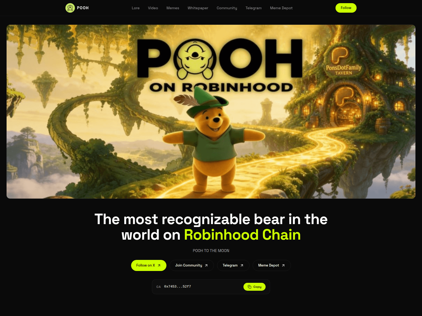 Screenshot of poohrobinhood.com
