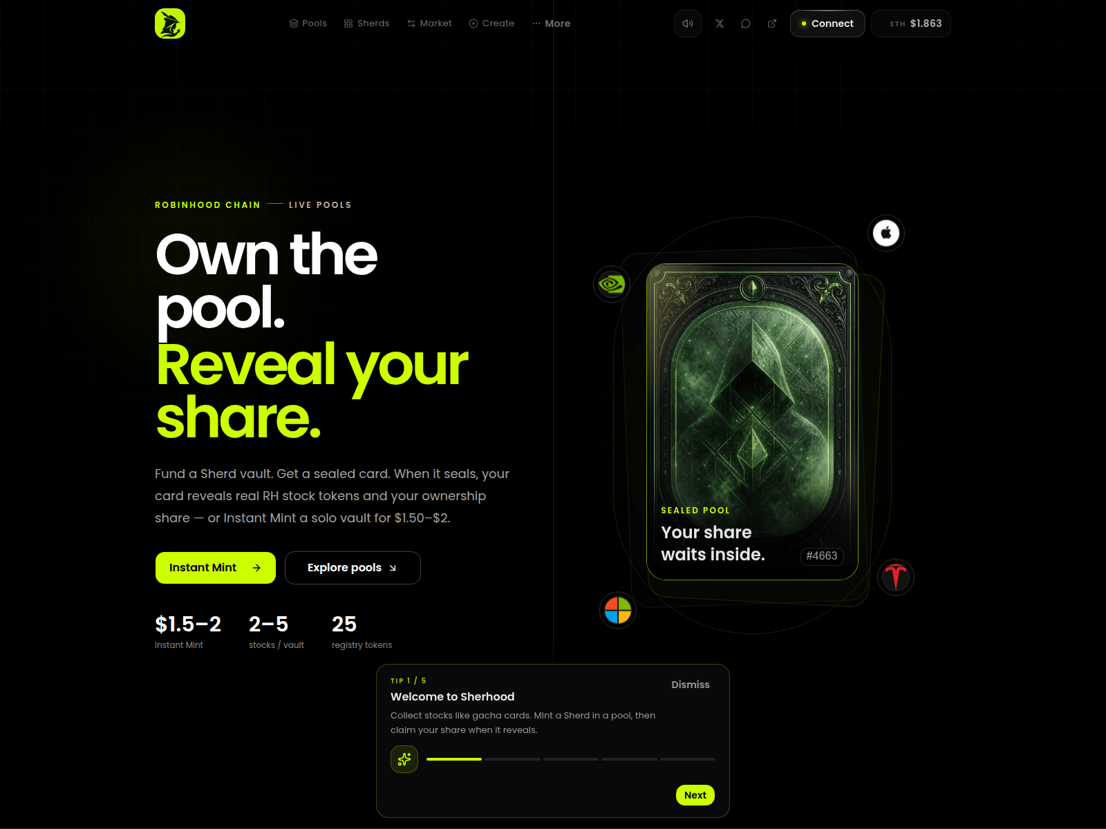 Screenshot of sherhood.xyz