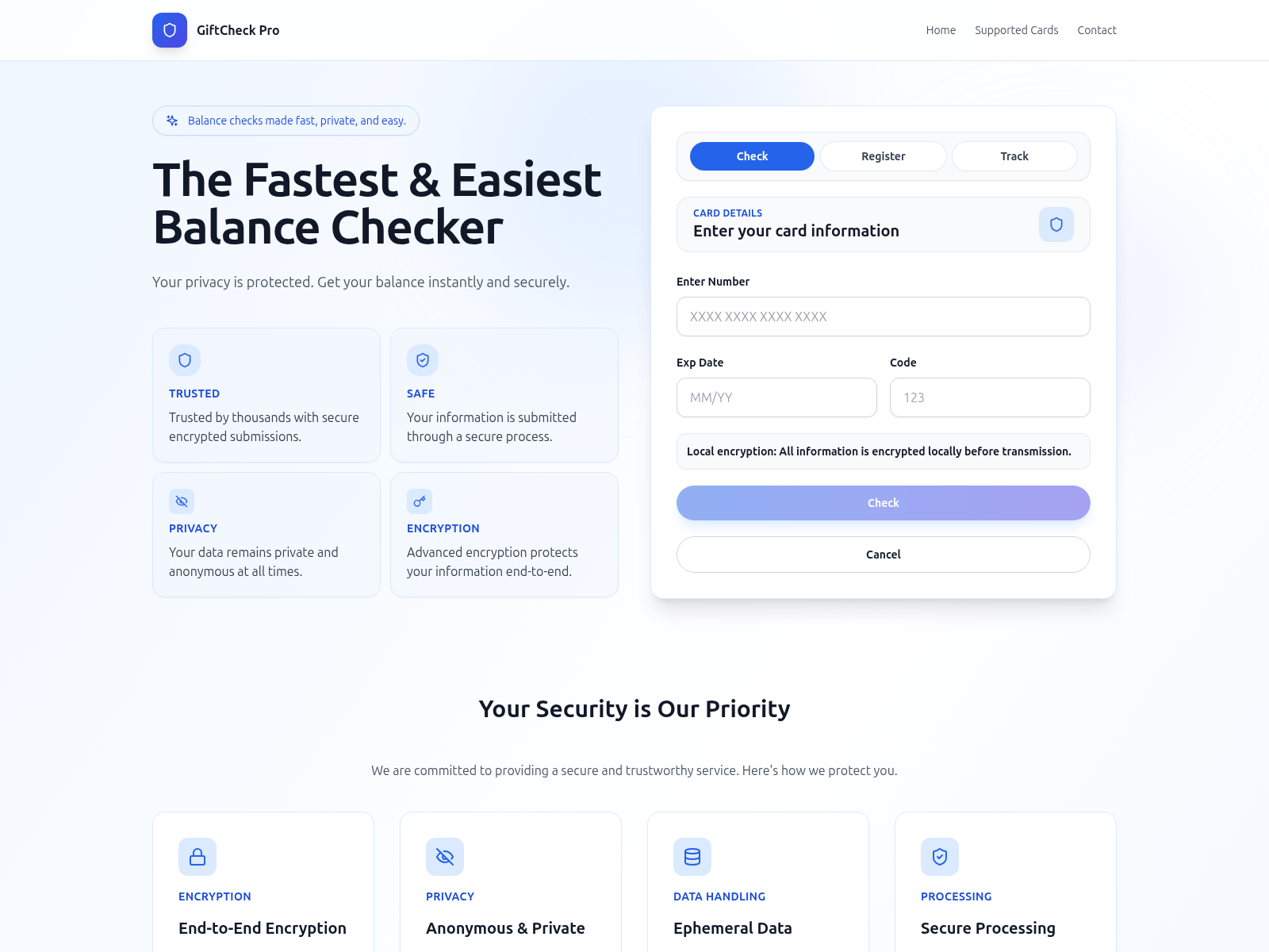 Screenshot of mygiftmall-checkpro.com