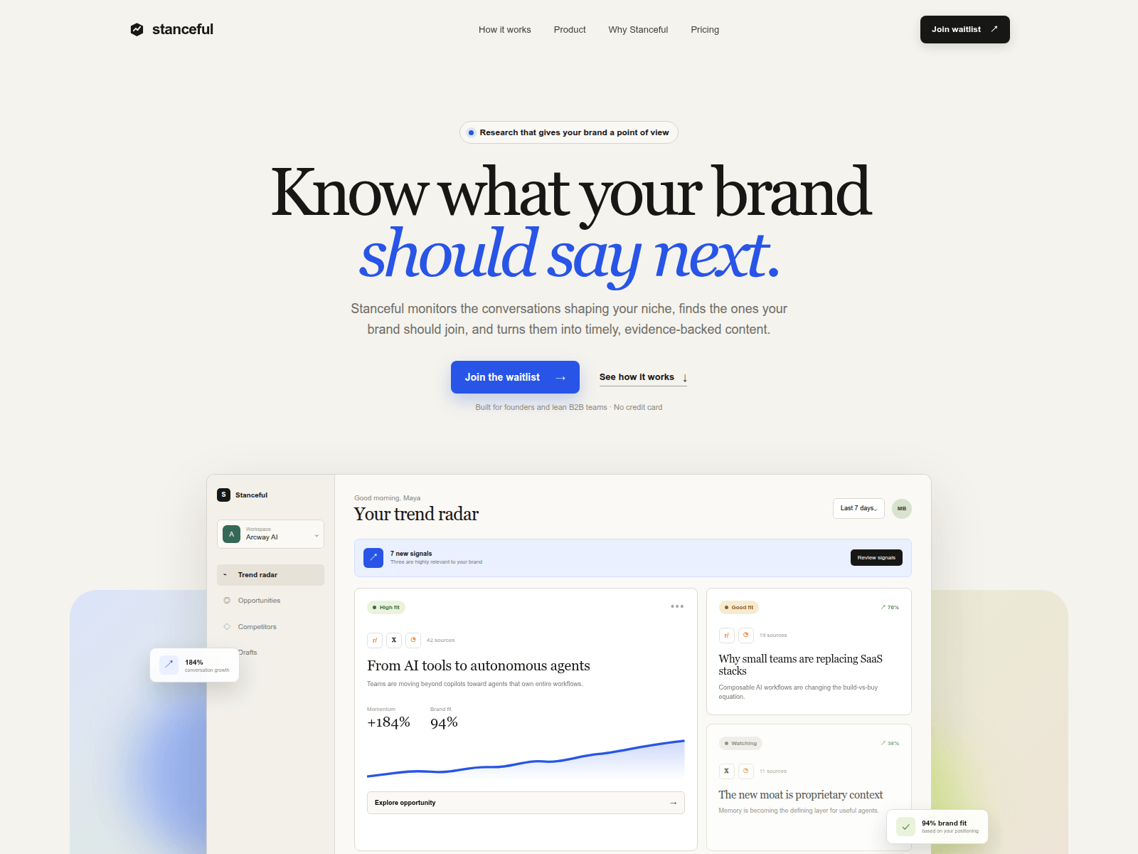 Screenshot of stanceful.xyz