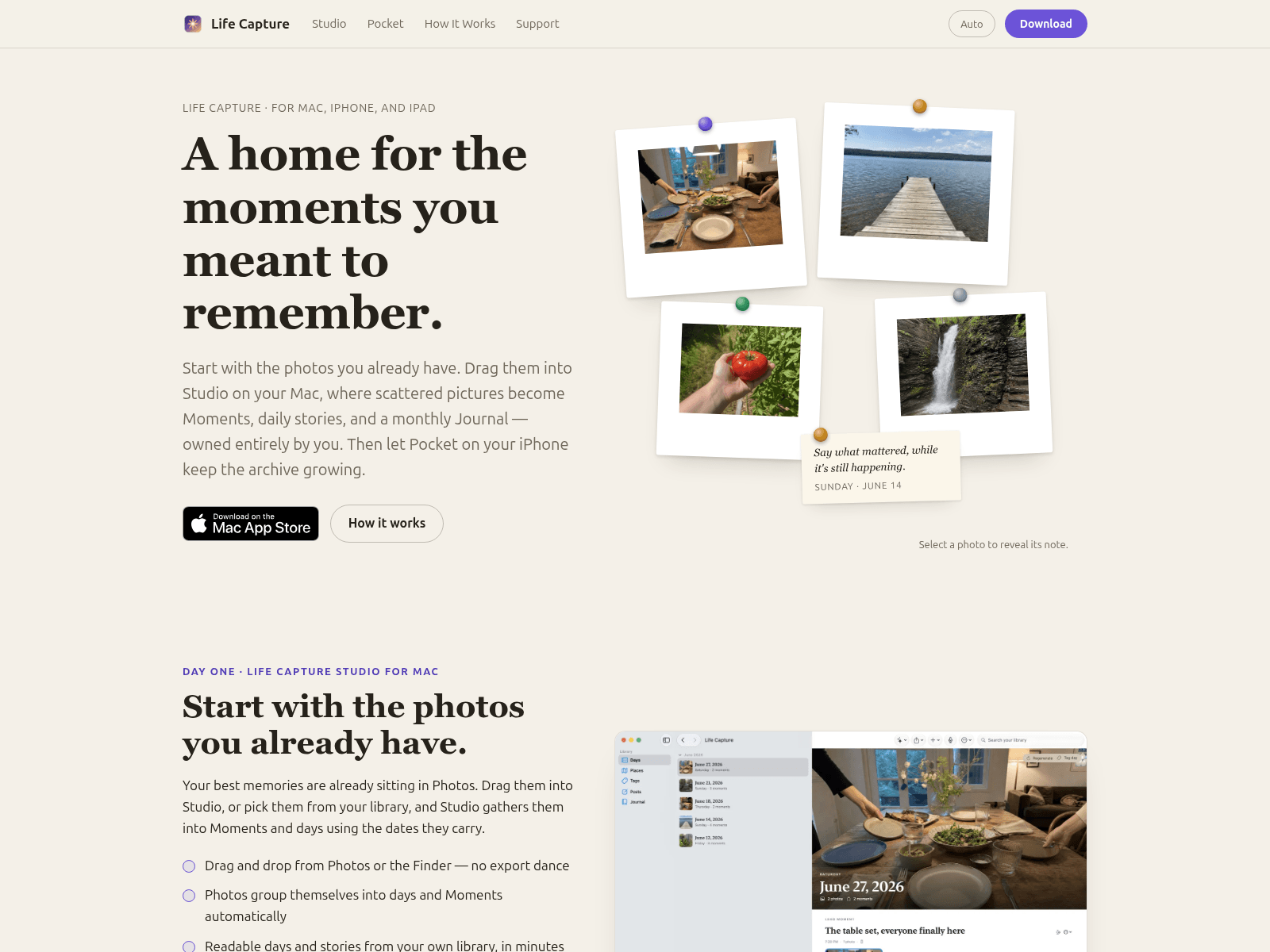 Screenshot of life-capture.com
