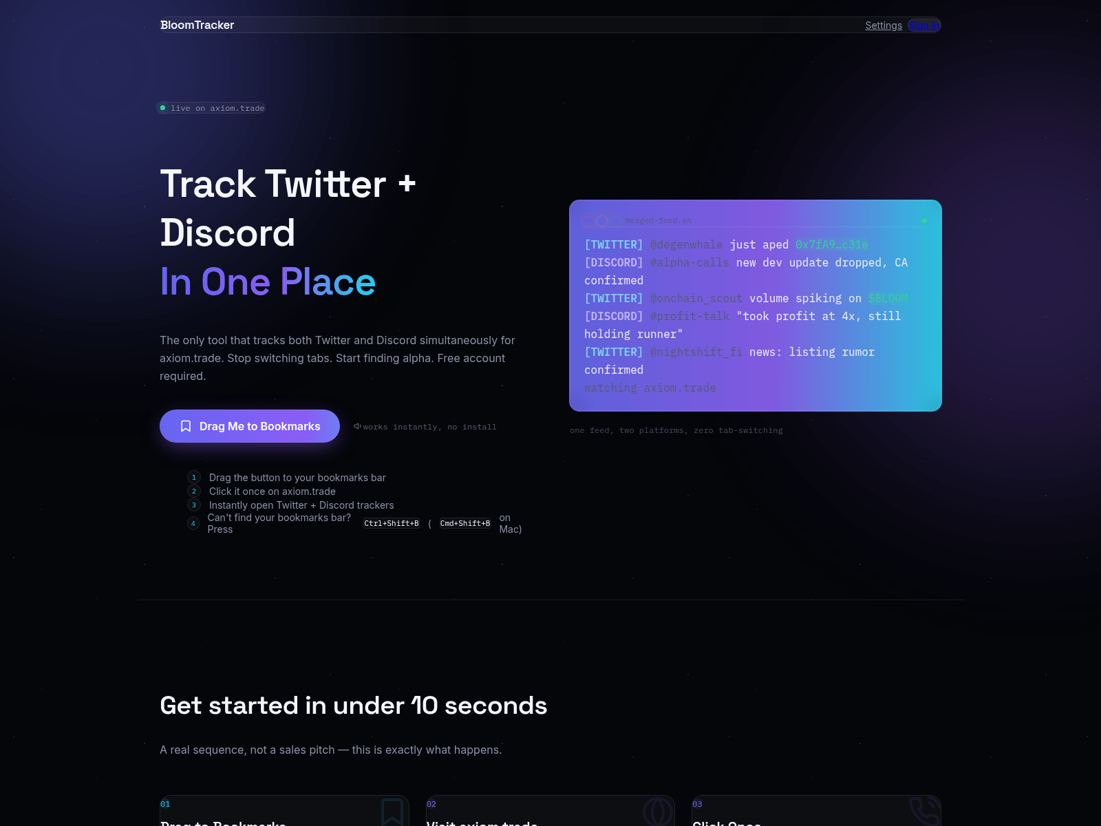 Screenshot of bloomtracking.com