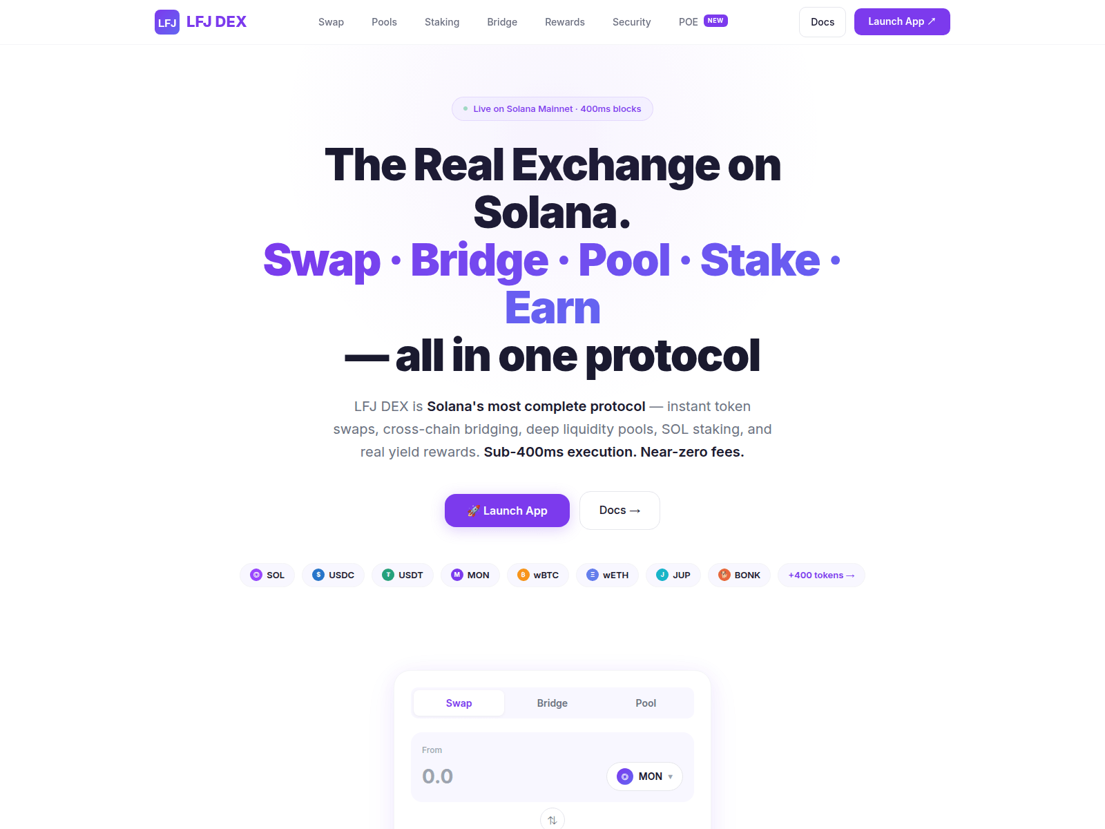 Screenshot of lfj-dex.com