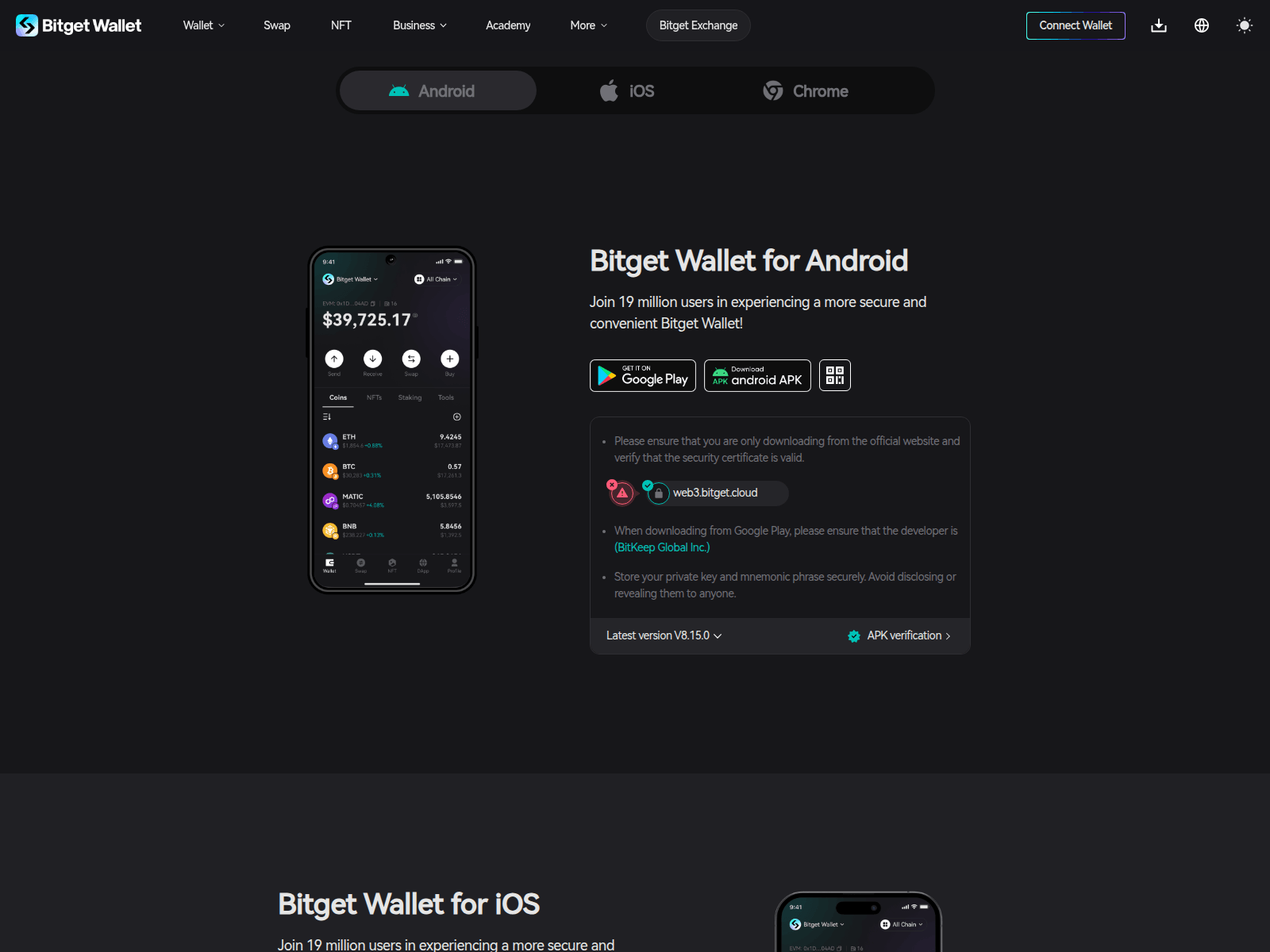 Screenshot von bitweb3git.vercel.app