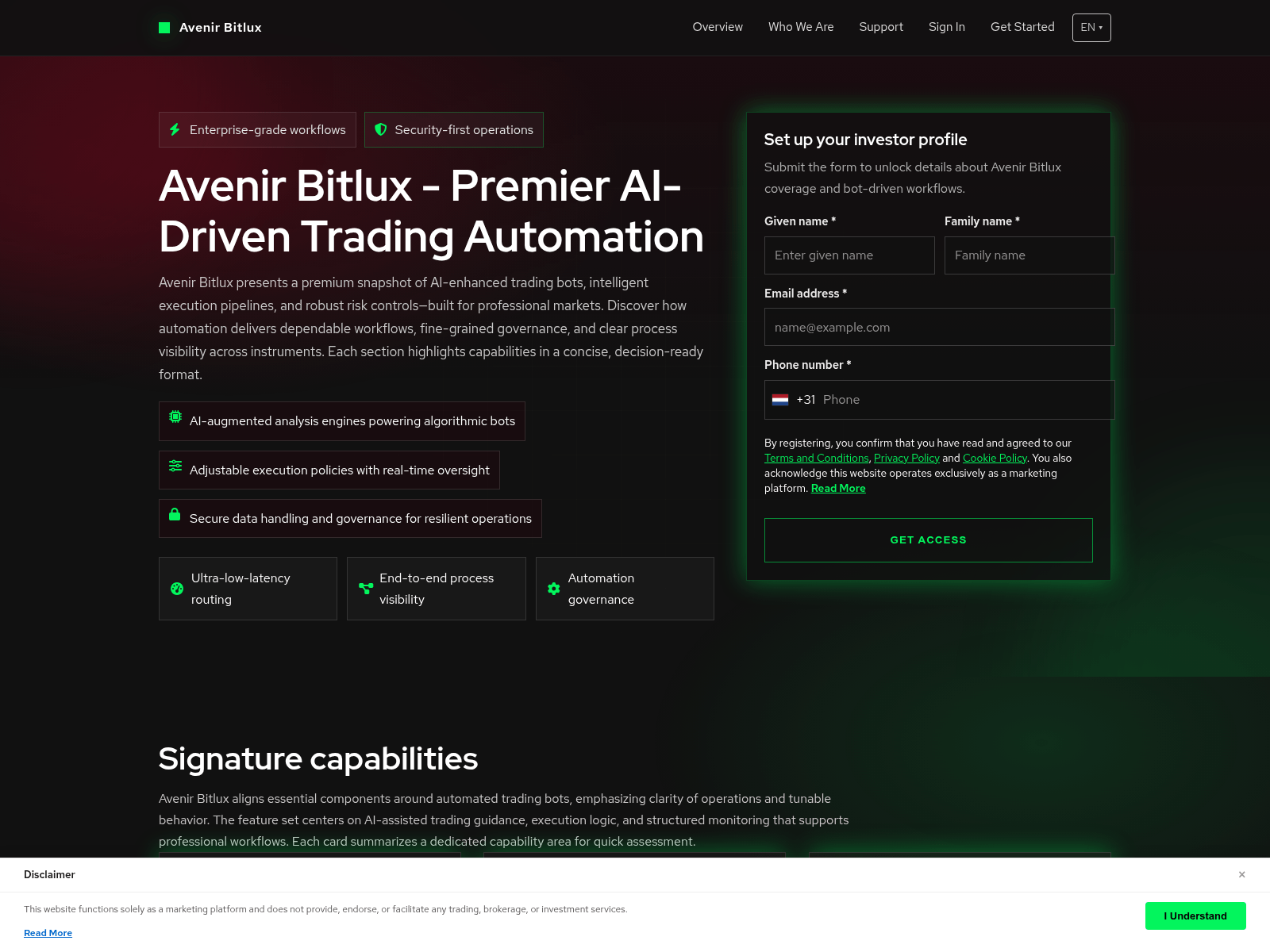 Screenshot of avenirbitlux-app.com