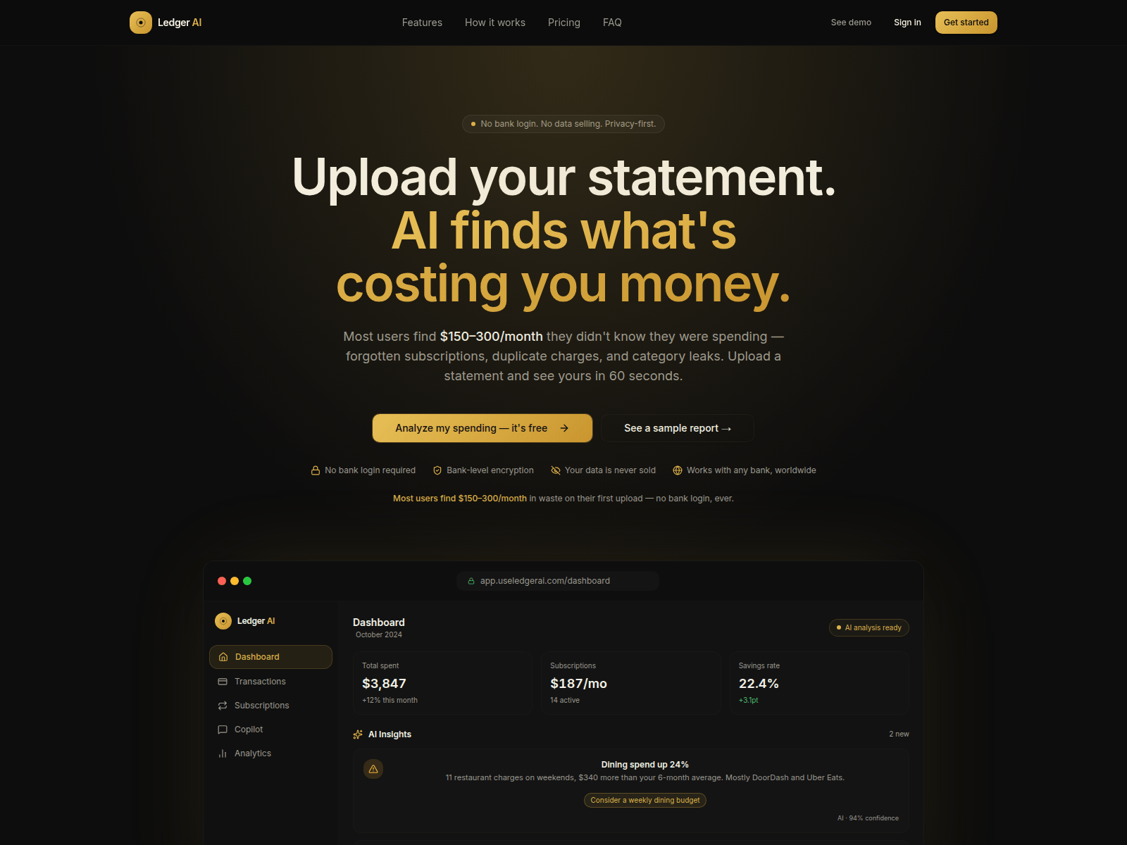 Screenshot of useledgerai.com