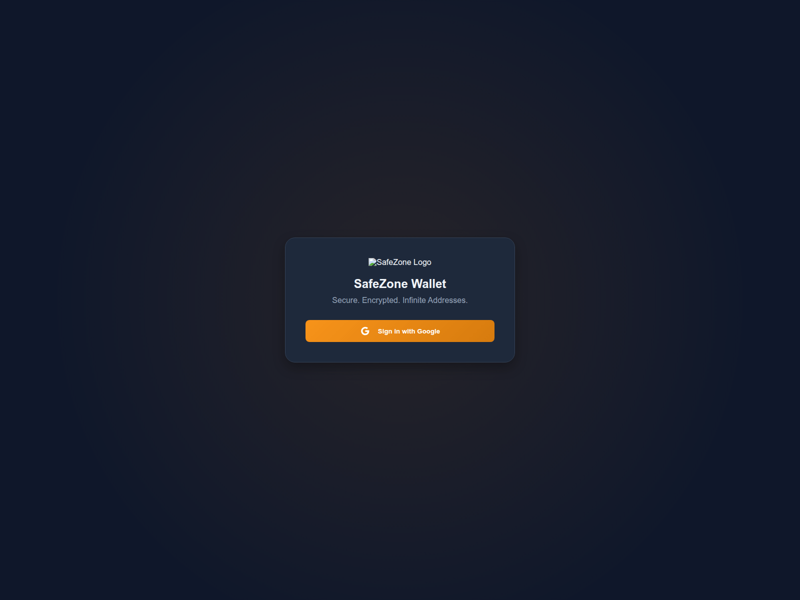 Screenshot of safezonewallet.com