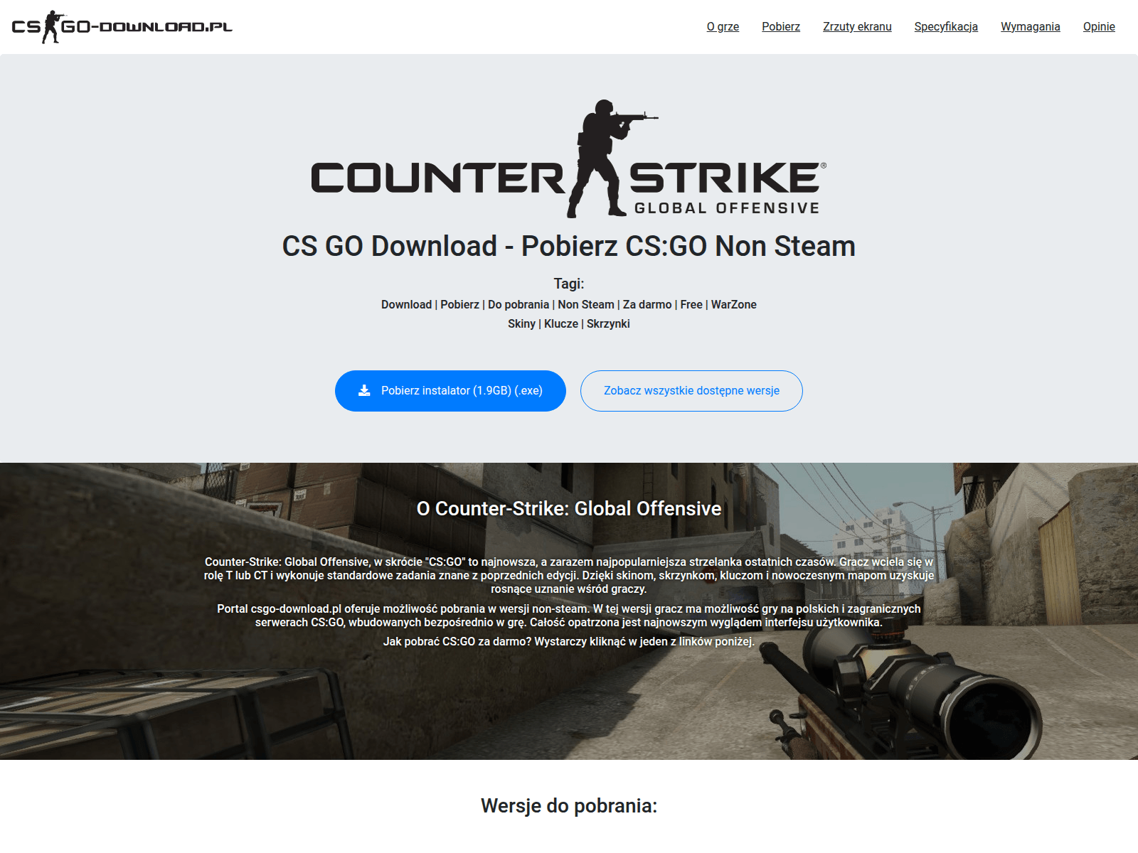 Screenshot of csgo-download.pl