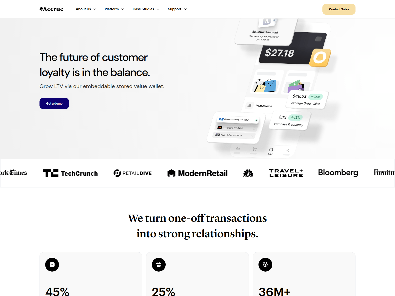 Screenshot of theaccruewallet.com