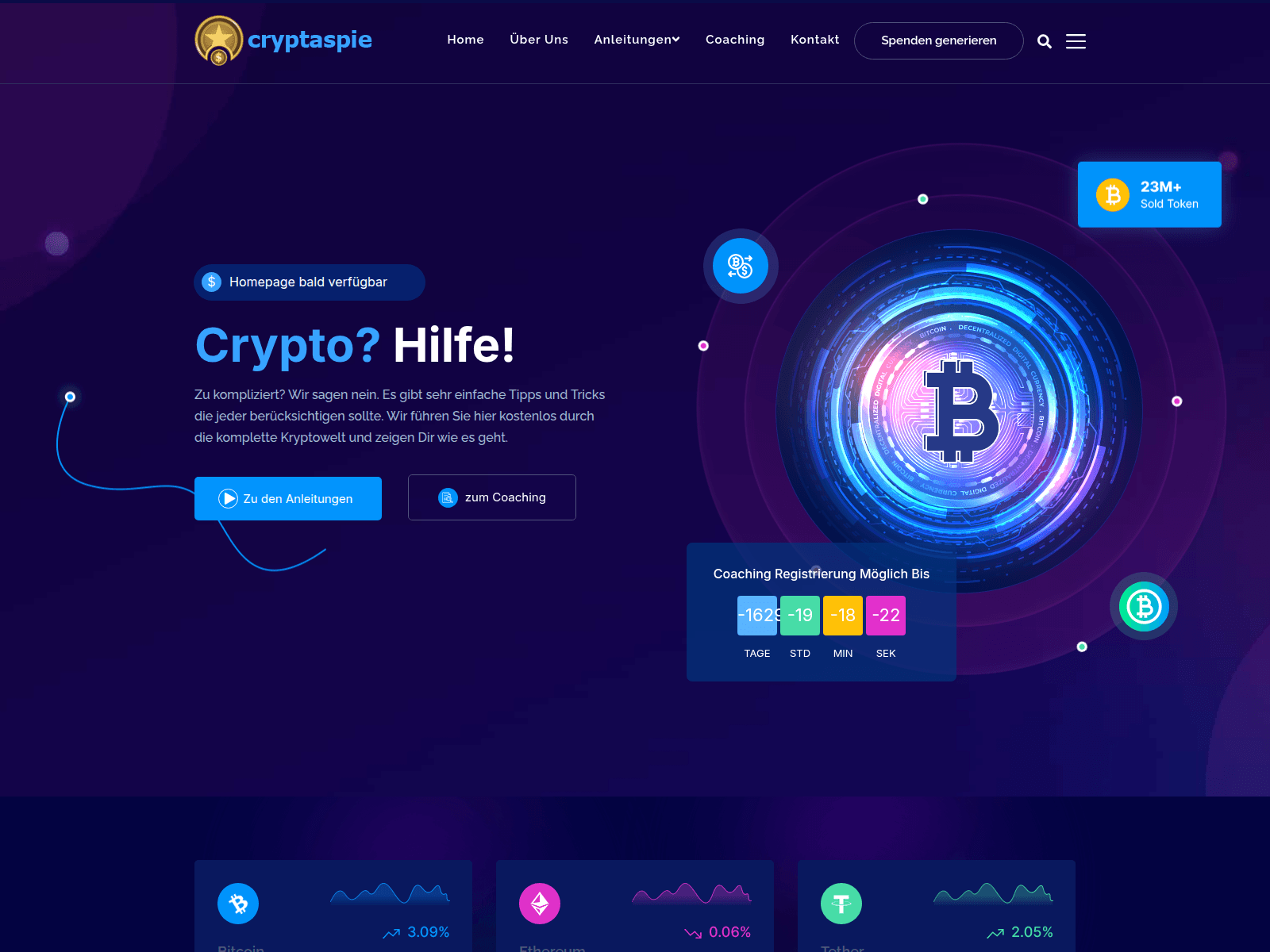 Screenshot of cryptaspie.io