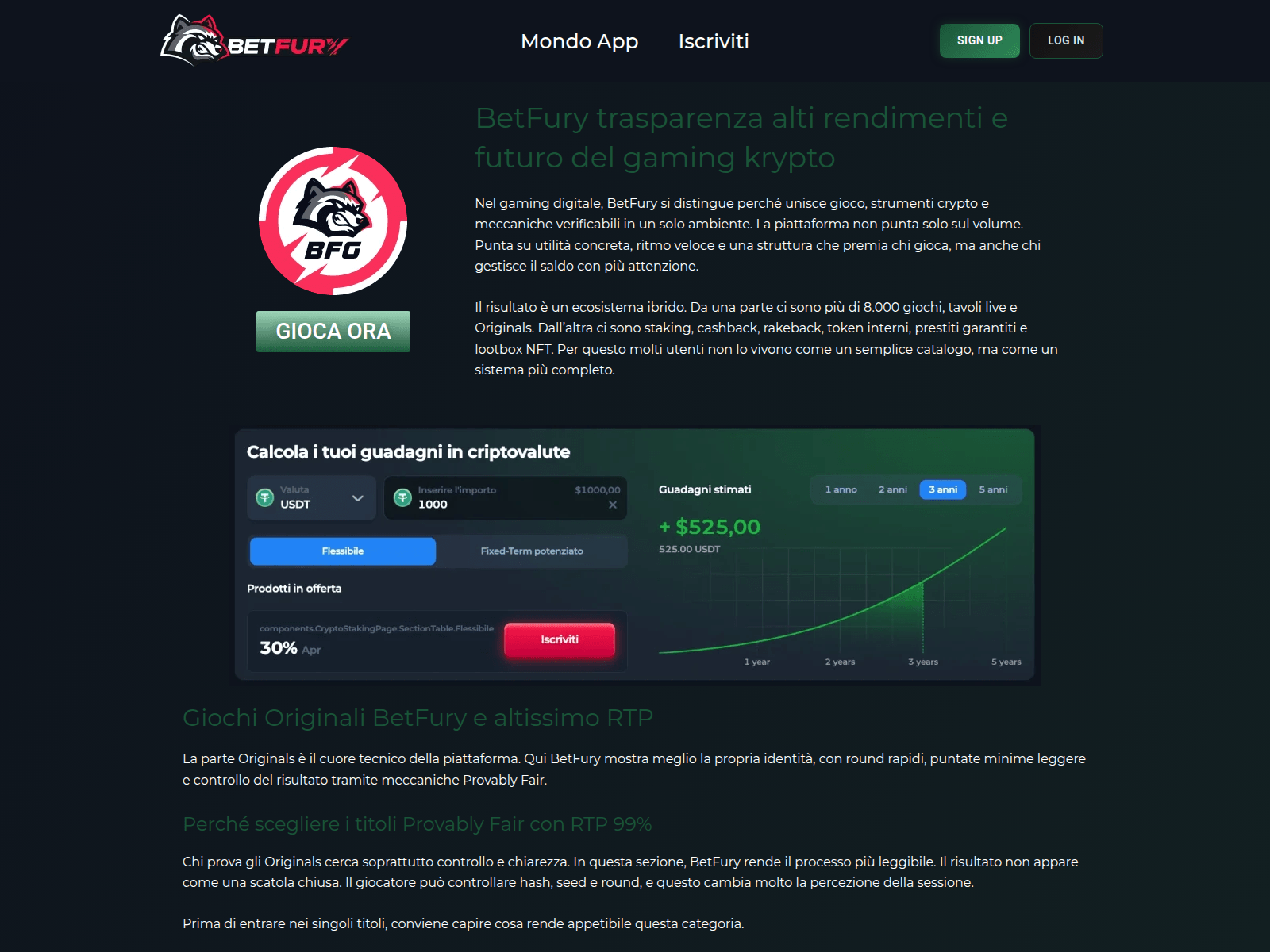 Screenshot of betfury-crypto.com