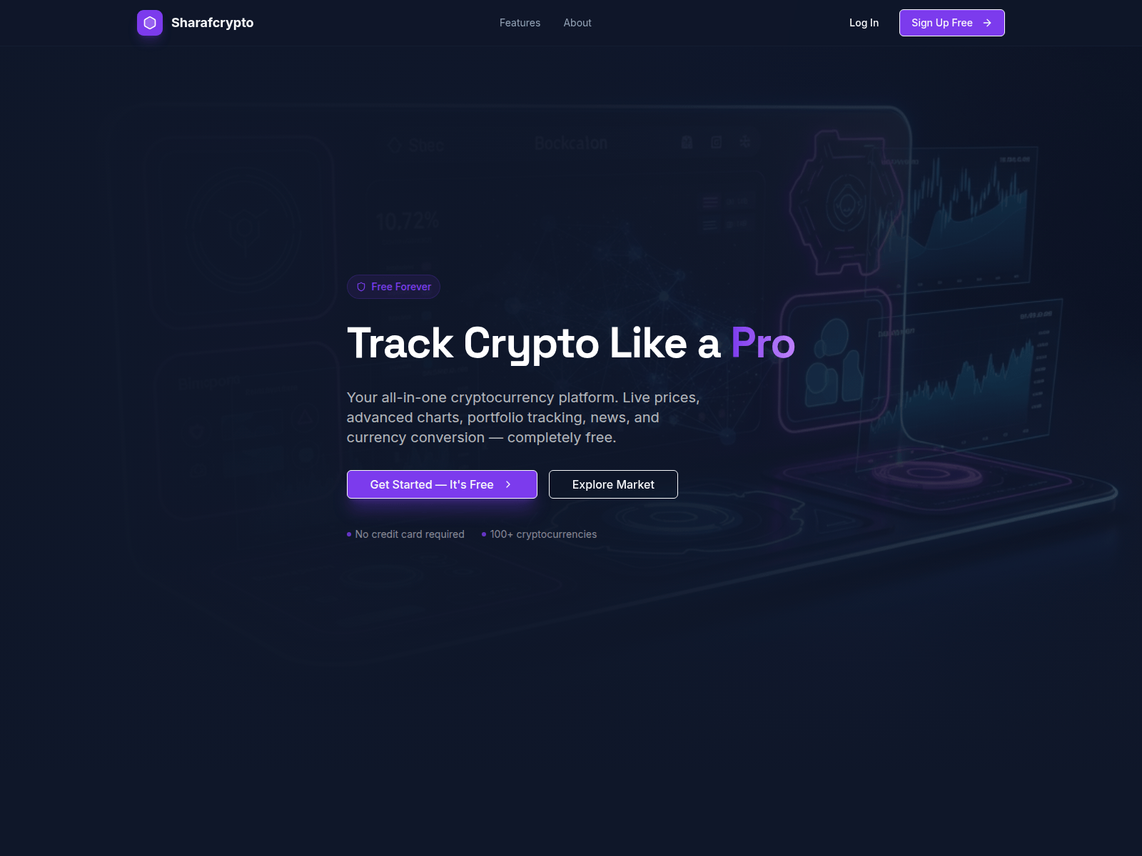 Screenshot of sharafcrypto.com