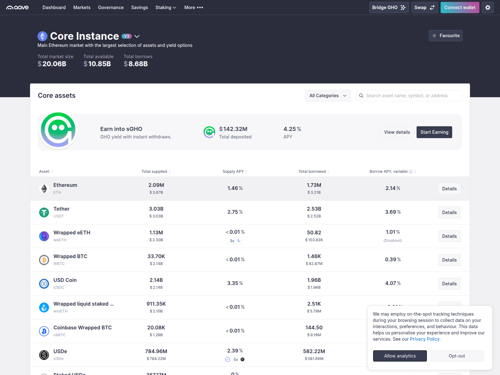 Screenshot von aave-lend-protocol-dex-relay-v109.vercel.app