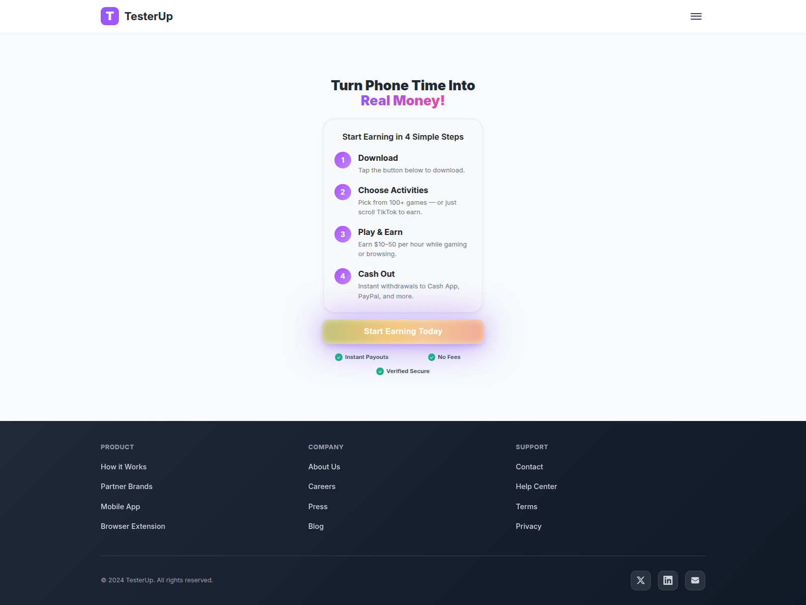 Screenshot of testerrewards.site