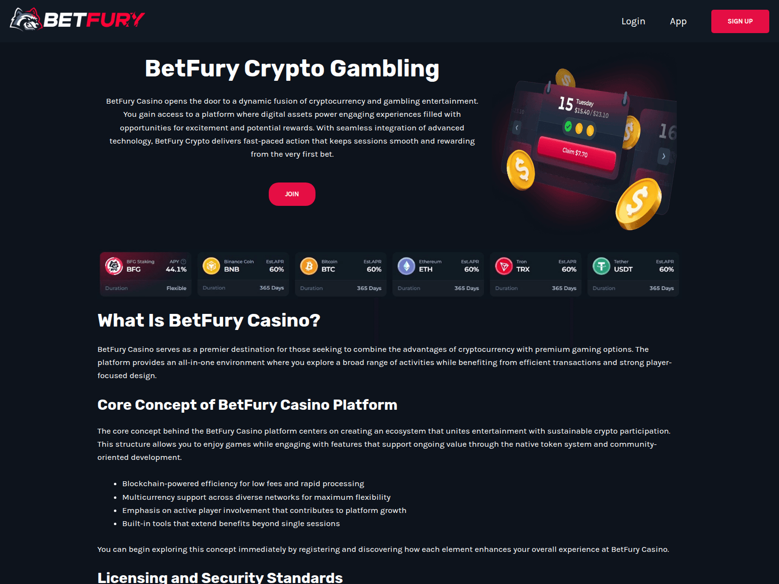 Screenshot of betfurycrypto.com