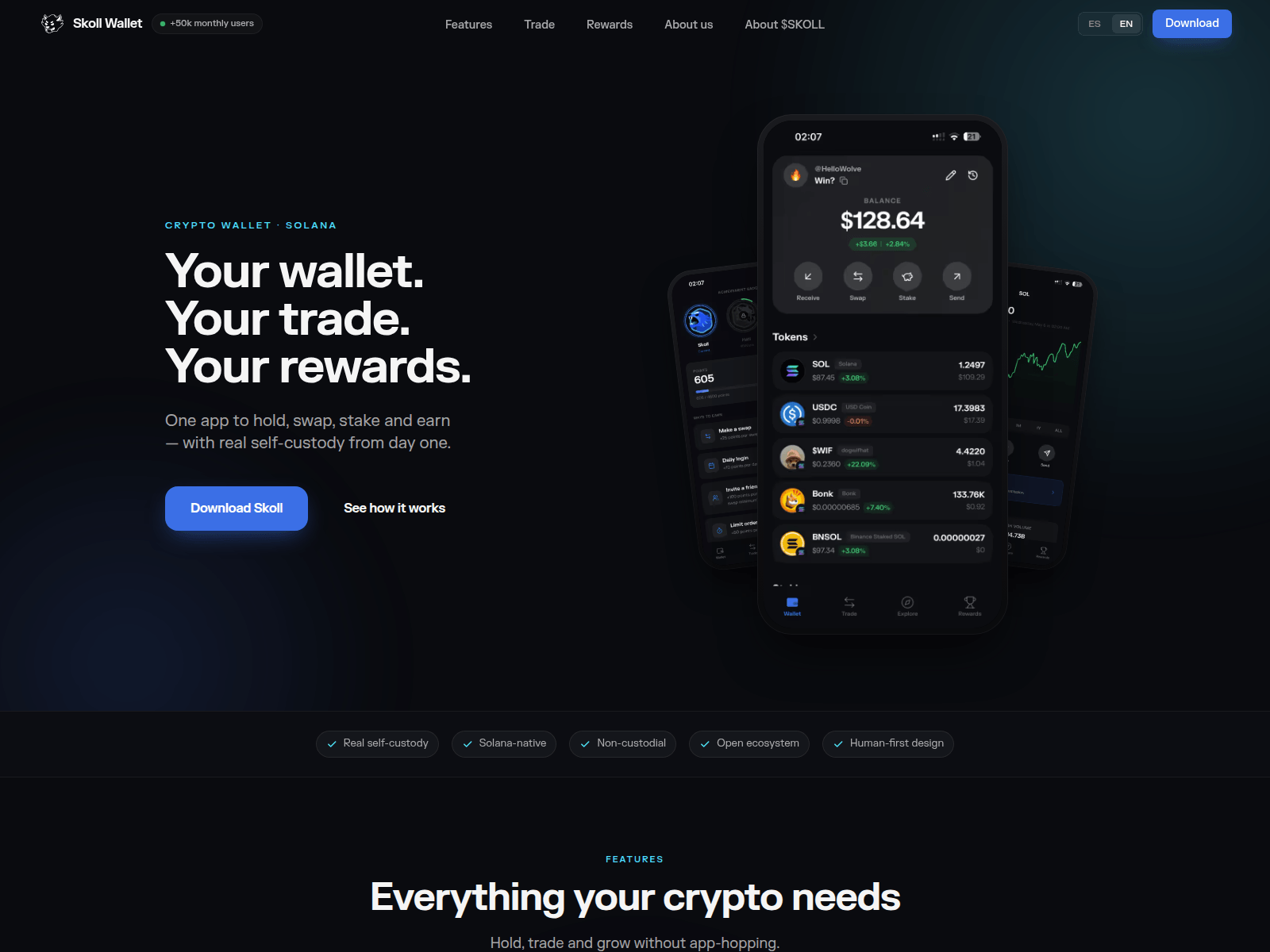 Screenshot of skollwallet.com