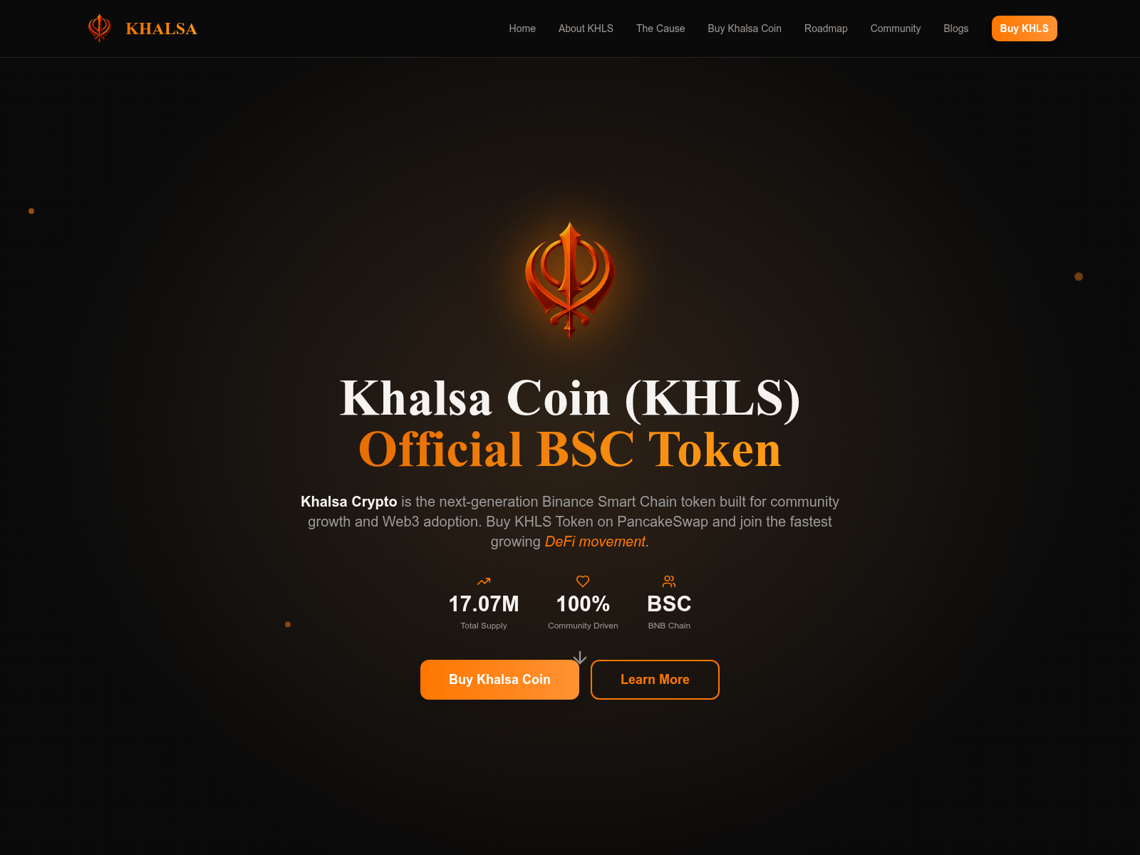 Screenshot of khalsacrypto.com